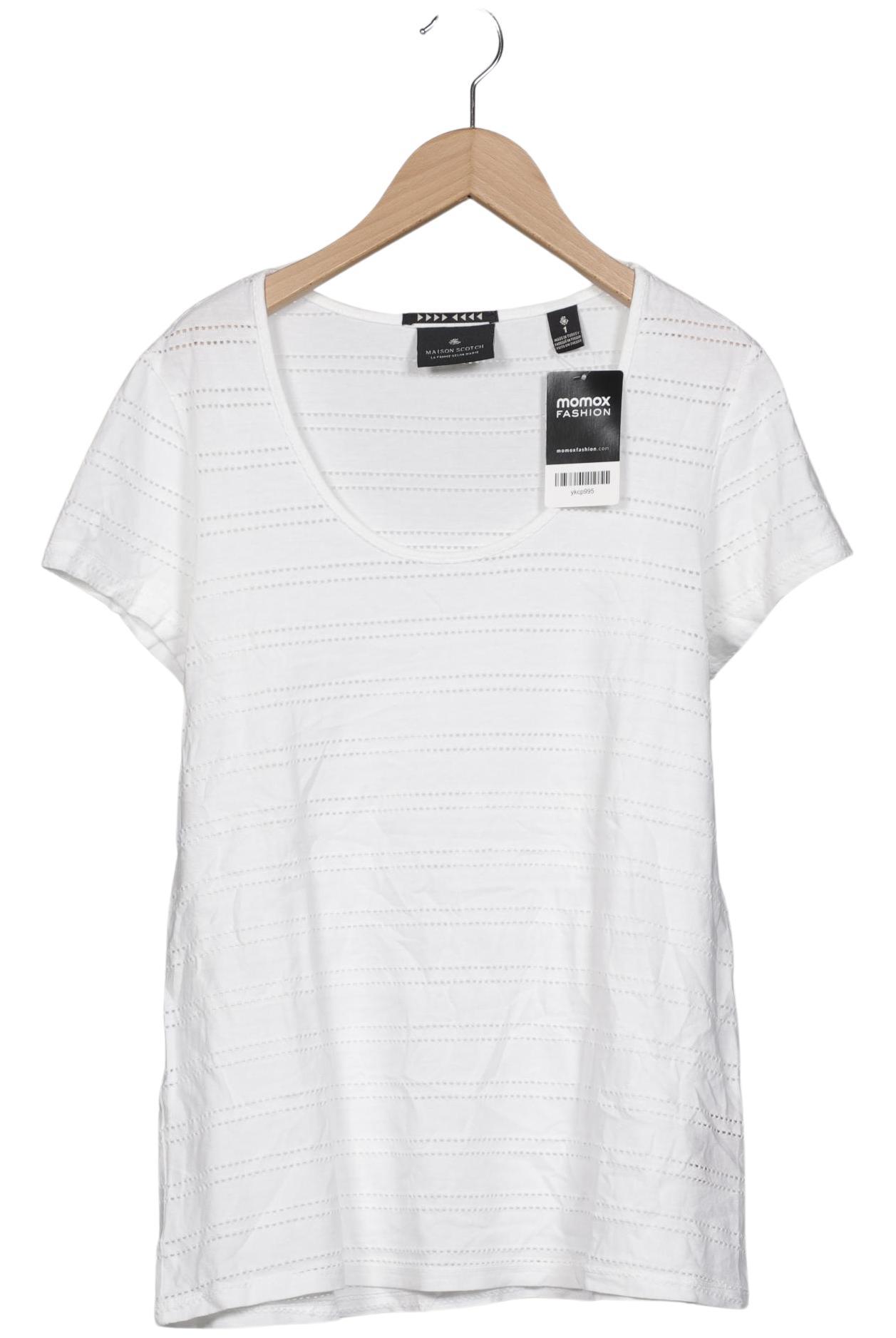 

Maison Scotch Damen T-Shirt, weiß, Gr. 36