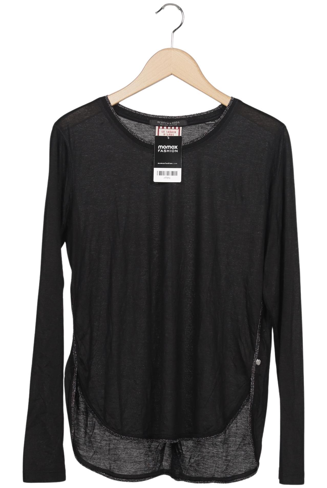 

Maison Scotch Damen Langarmshirt, schwarz, Gr. 38