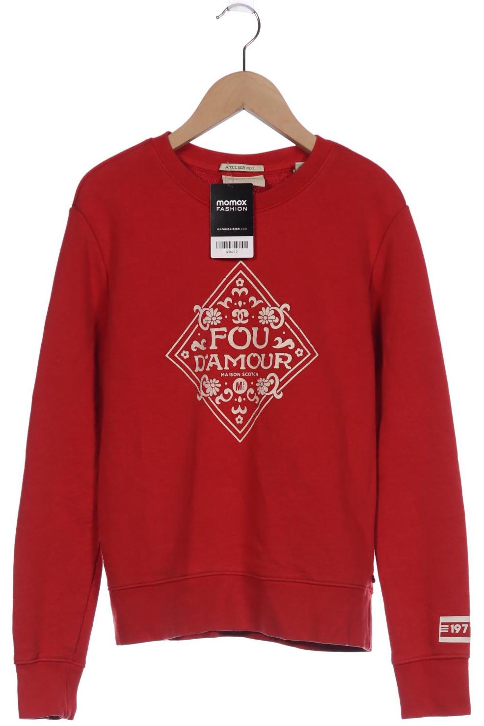 

Maison Scotch Damen Sweatshirt, rot, Gr. 38