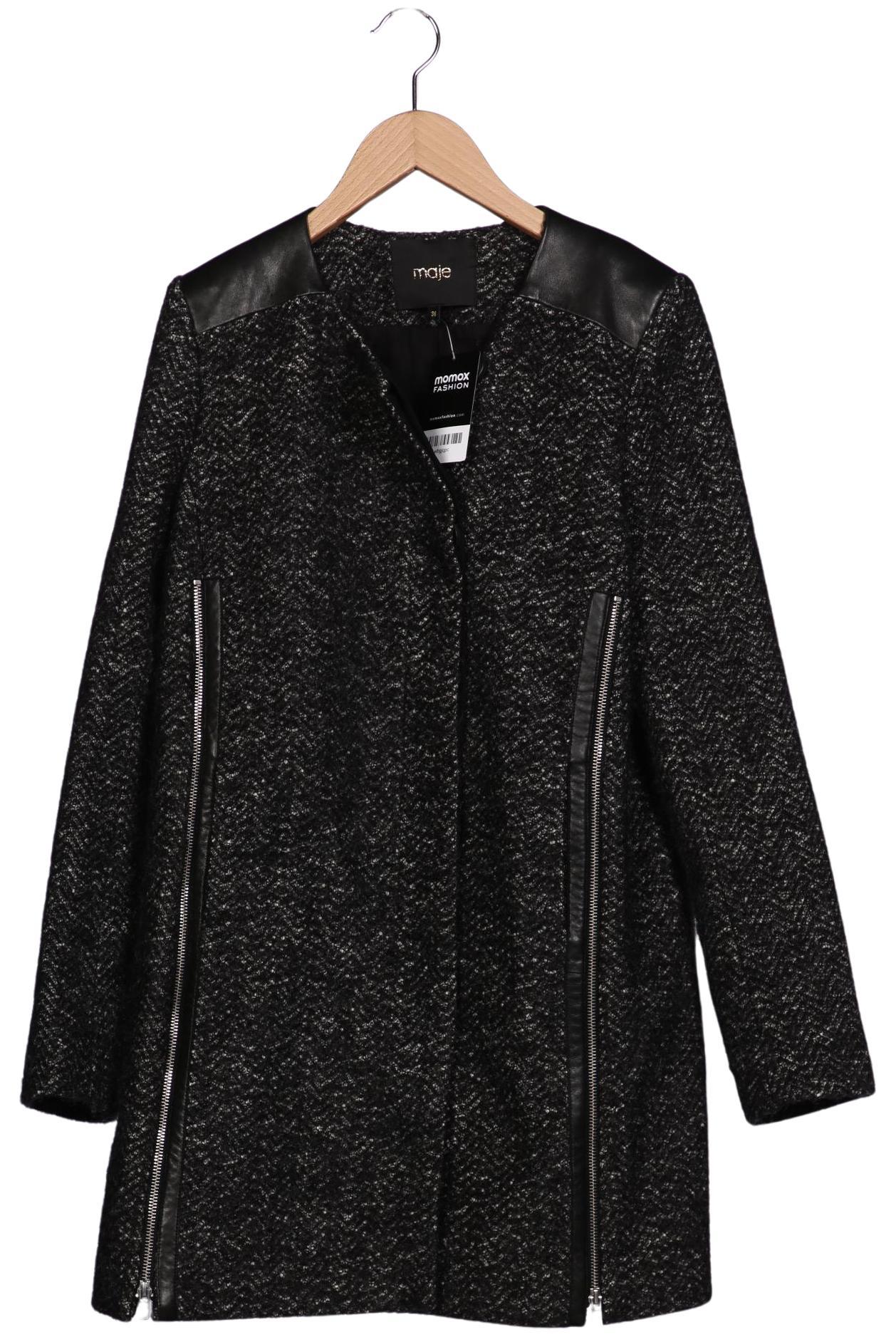 

maje Damen Mantel, schwarz, Gr. 38