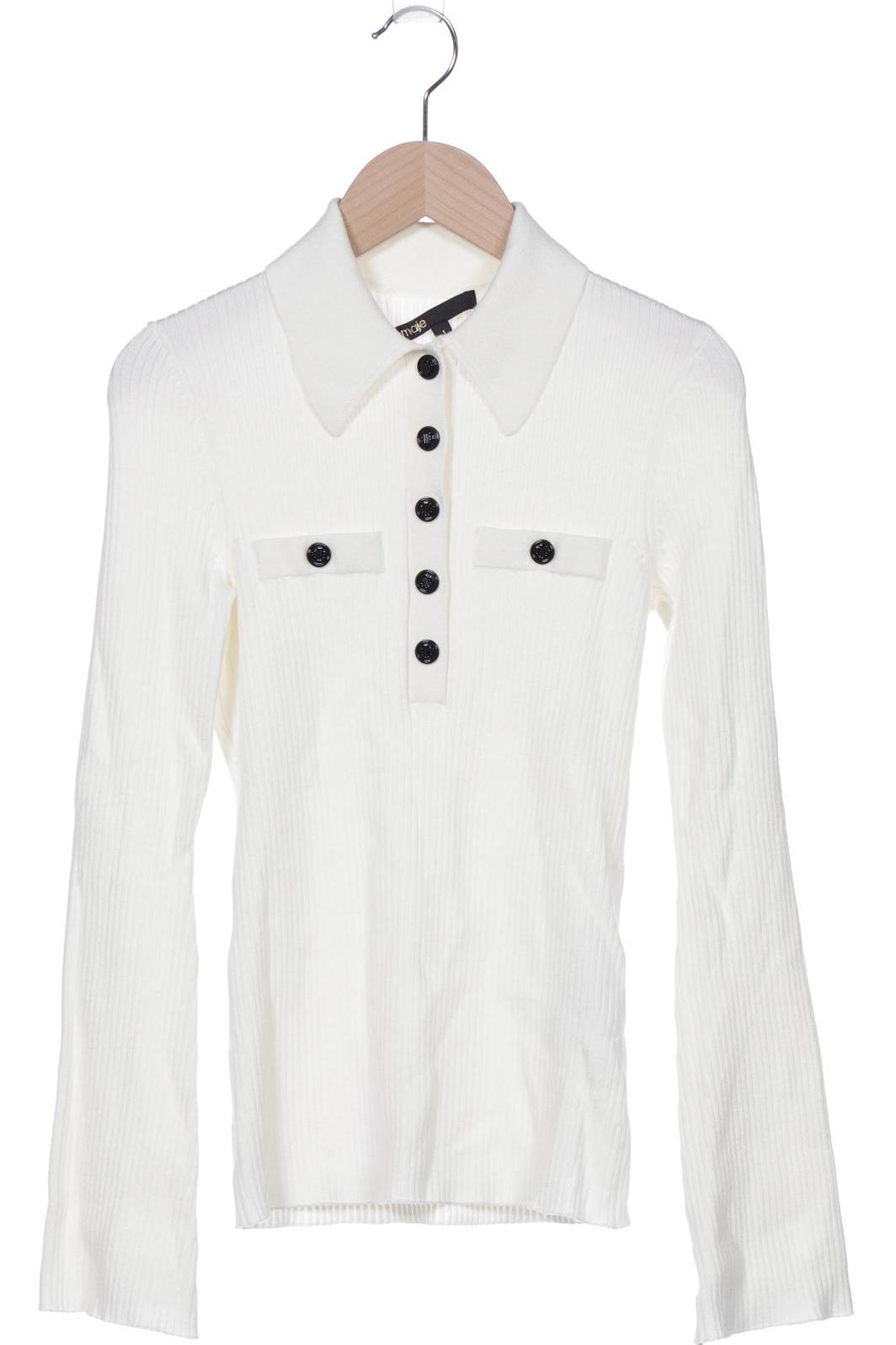 

maje Damen Pullover, weiß, Gr. 36