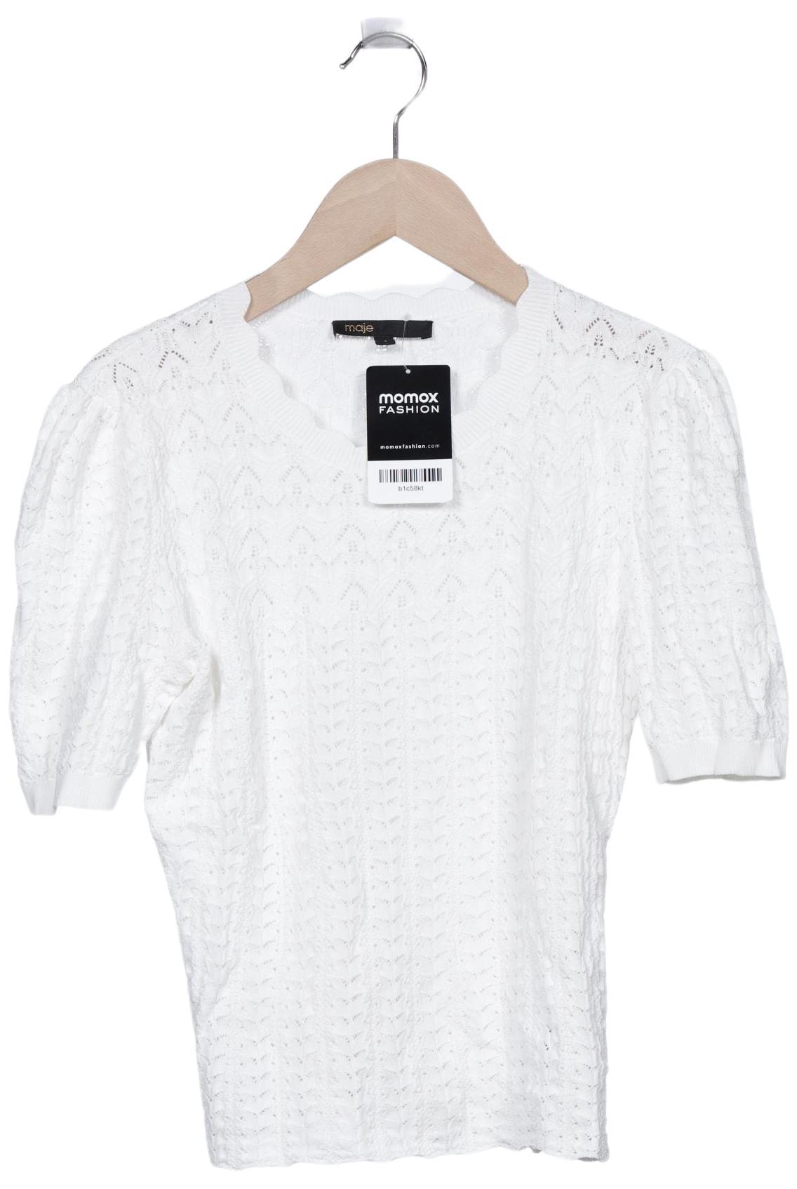 

maje Damen Pullover, weiß, Gr. 36