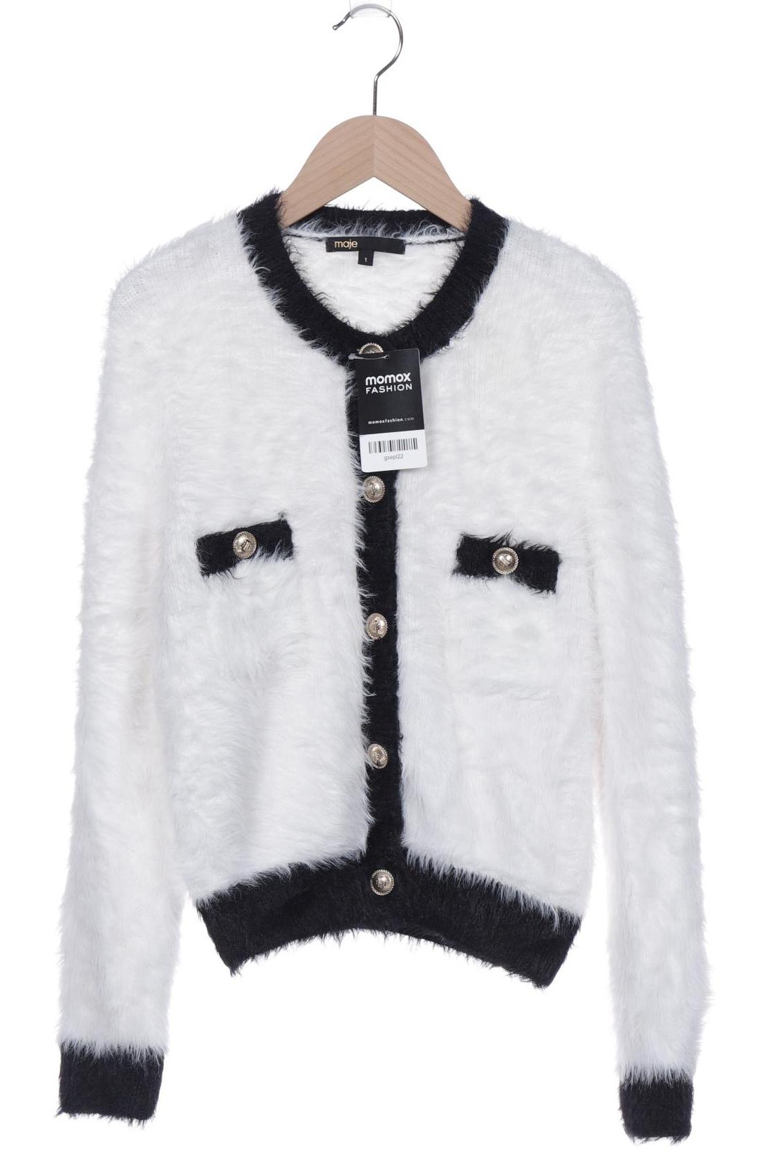 

maje Damen Strickjacke, weiß, Gr. 36