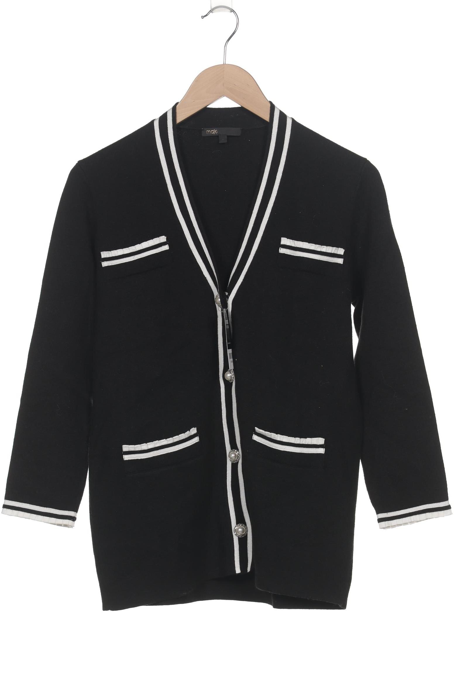 

maje Damen Strickjacke, schwarz, Gr. 36