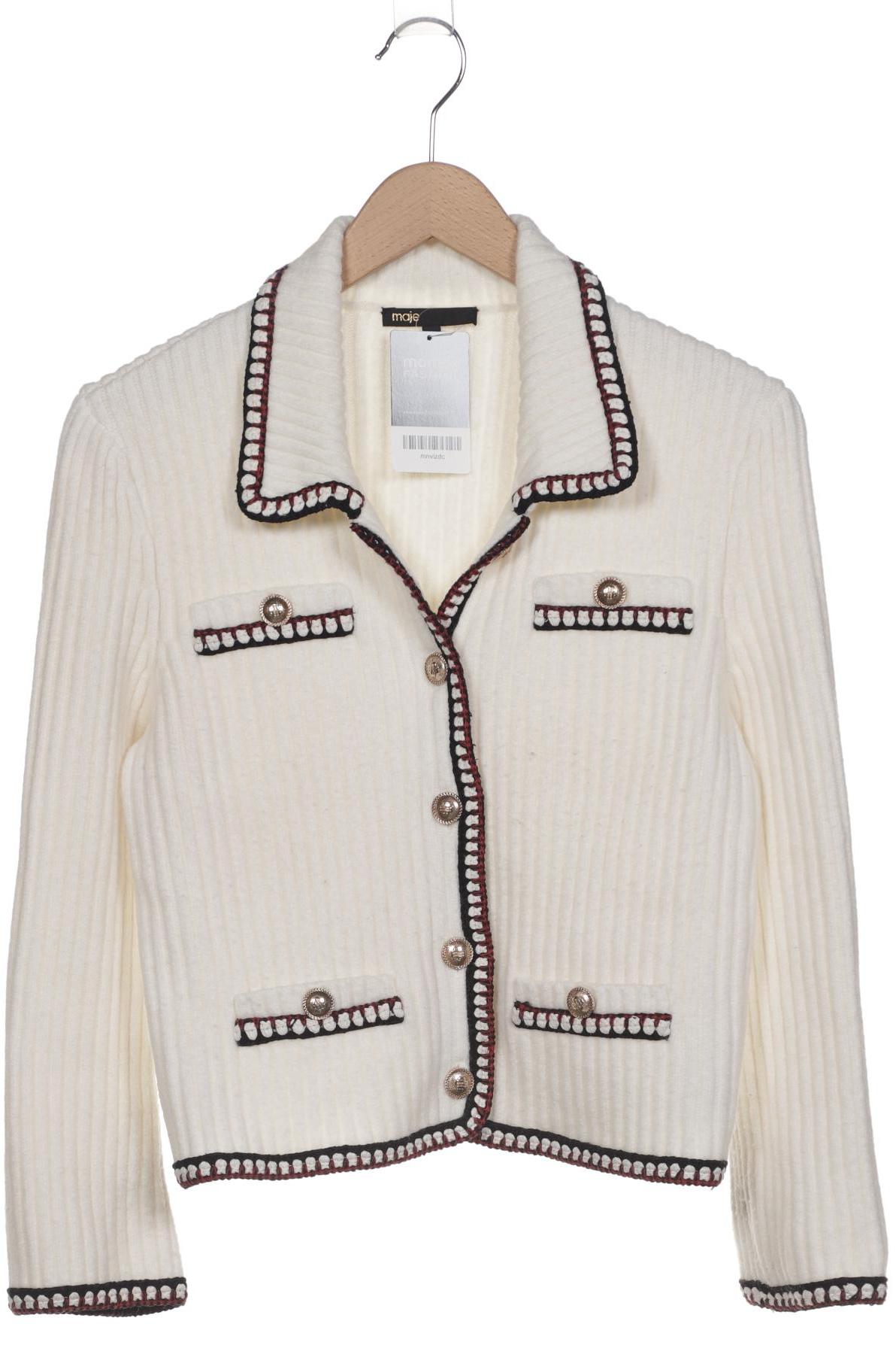 

maje Damen Strickjacke, weiß, Gr. 42