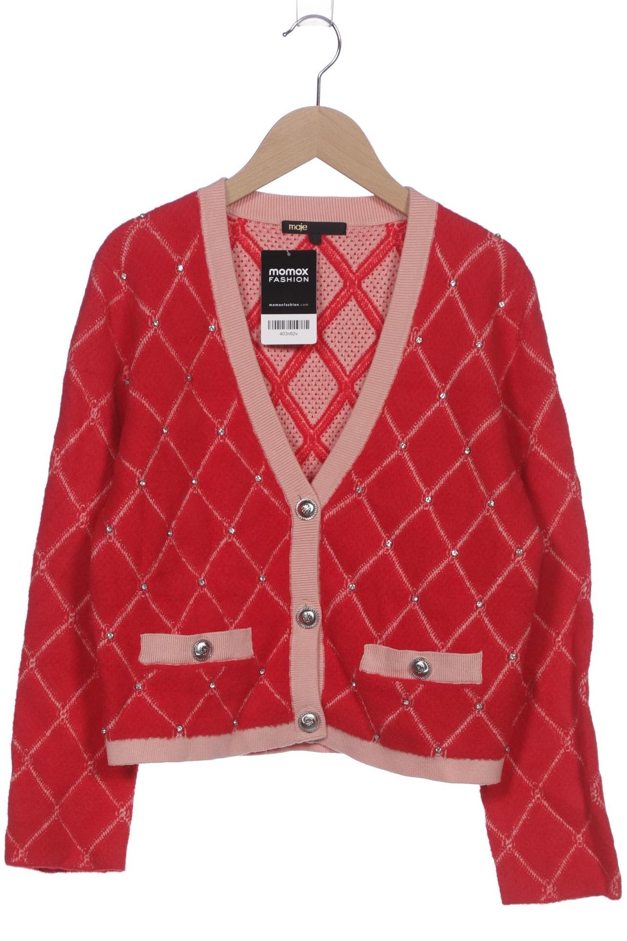 

maje Damen Strickjacke, rot, Gr. 36