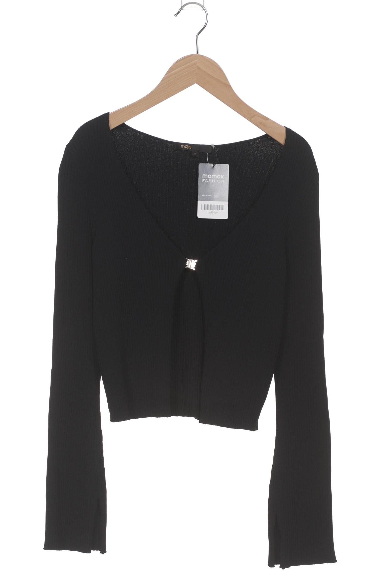 

maje Damen Strickjacke, schwarz, Gr. 38