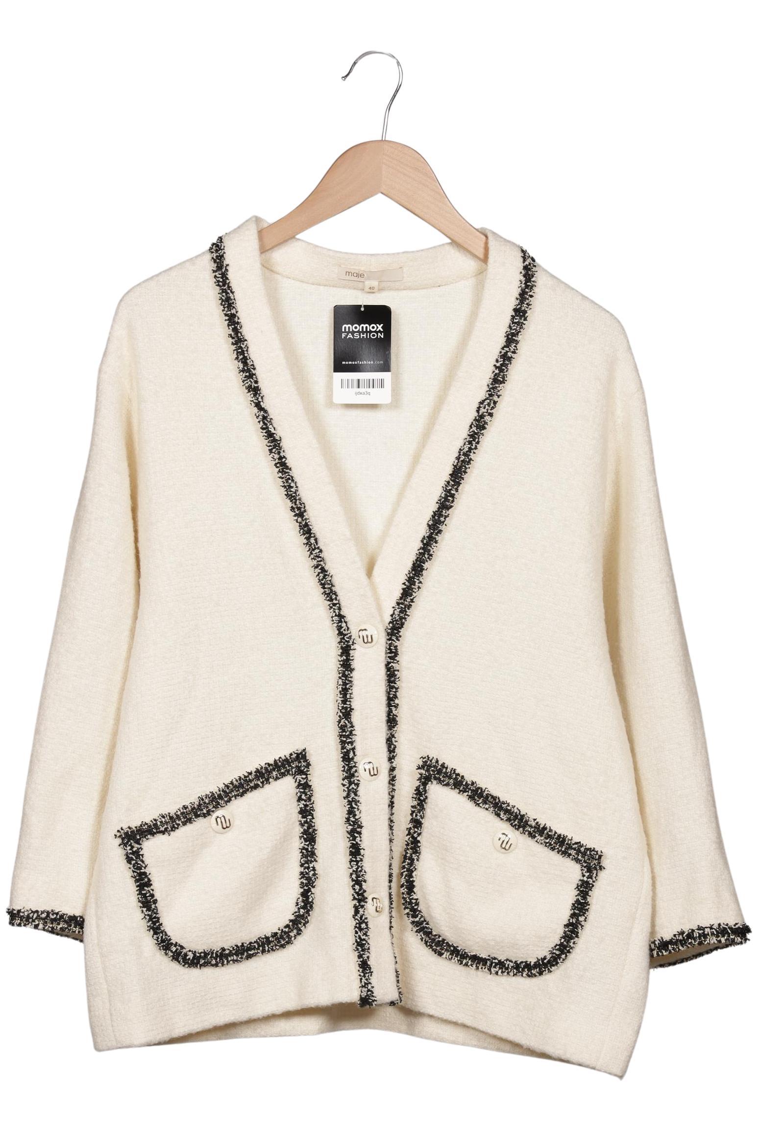 

maje Damen Strickjacke, cremeweiß, Gr. 40