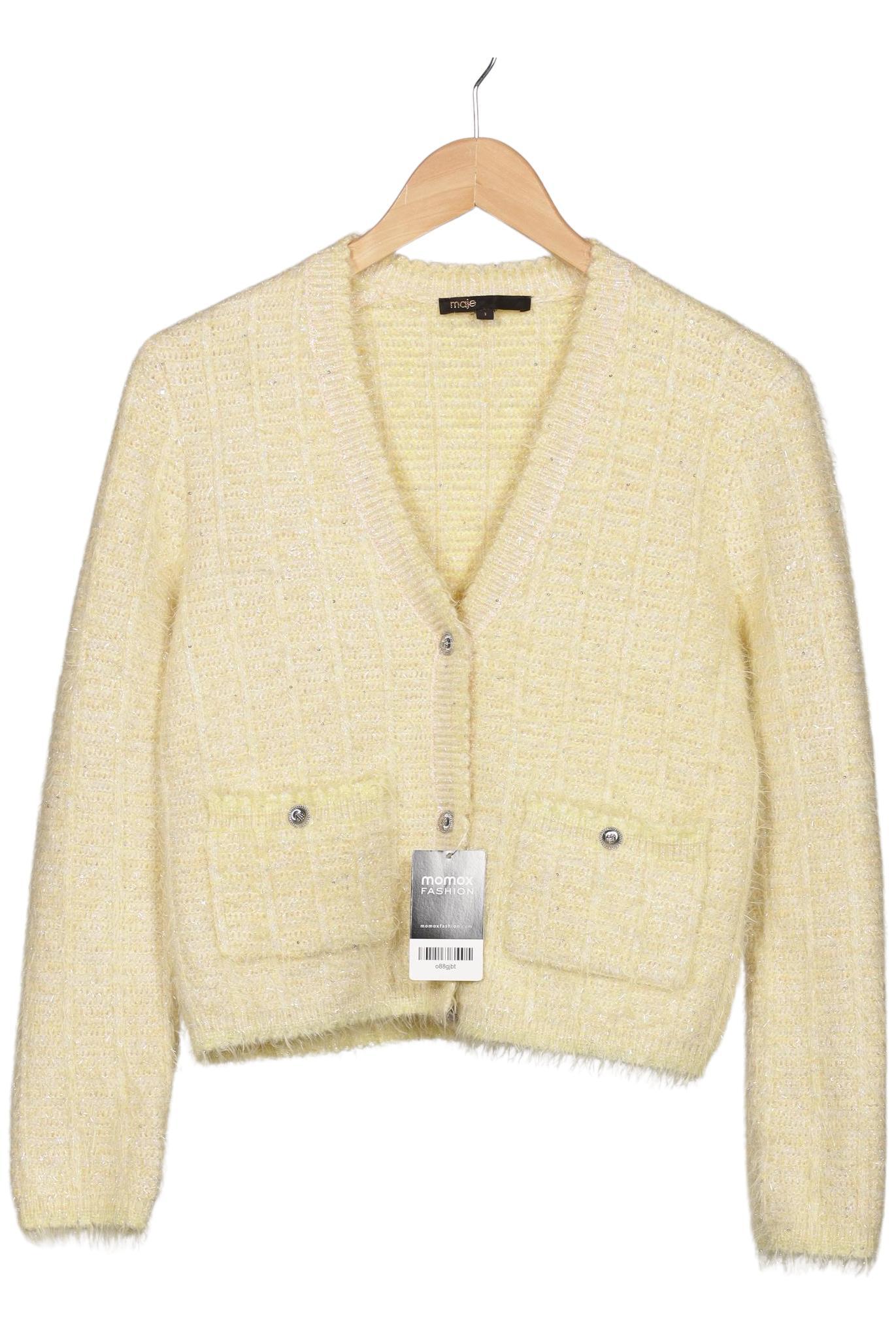 

maje Damen Strickjacke, gelb, Gr. 36
