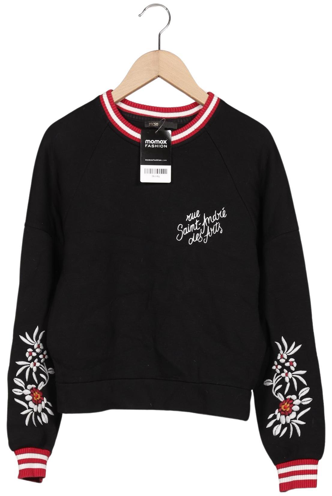 

maje Damen Sweatshirt, schwarz, Gr. 36