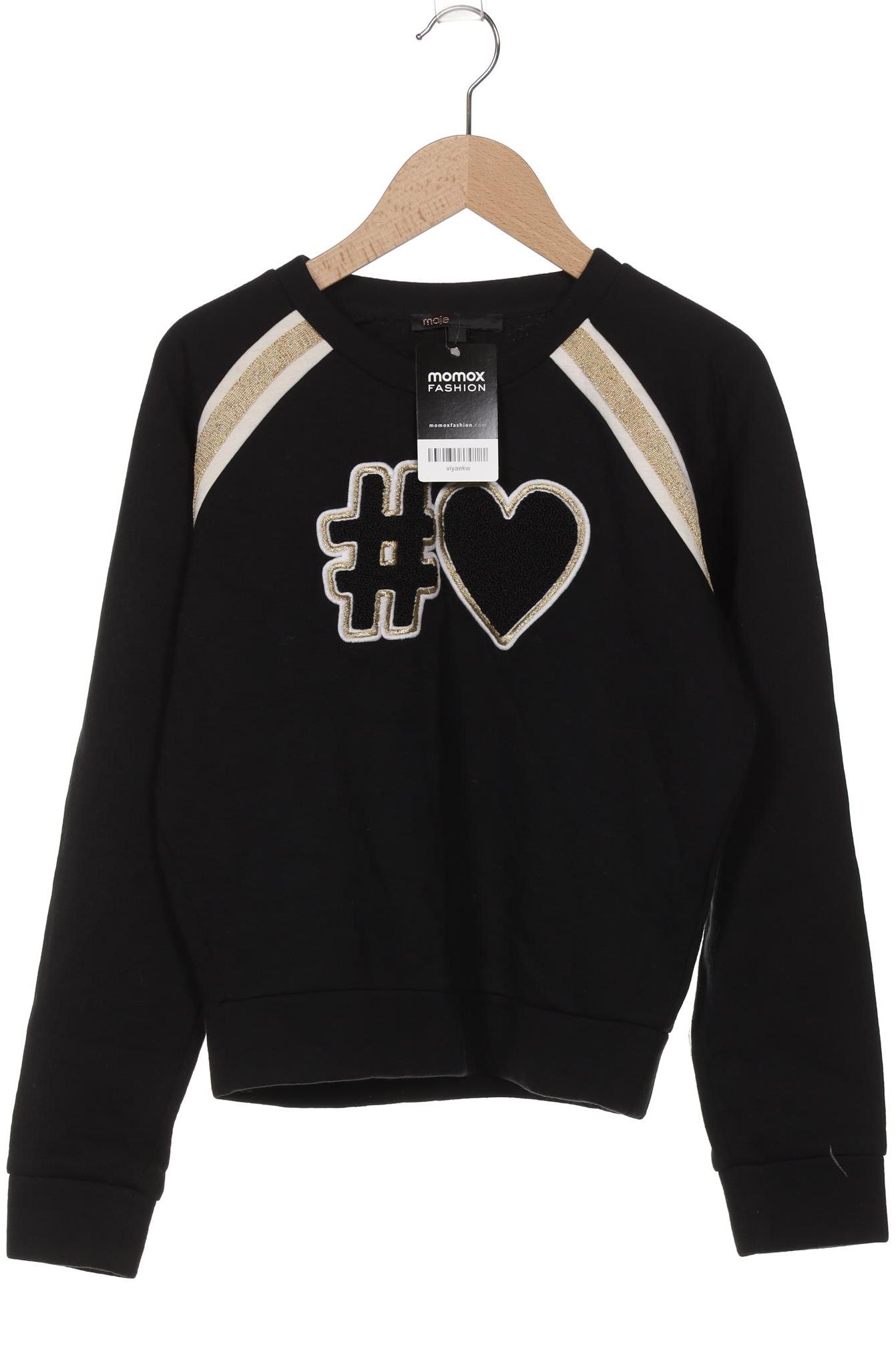 

maje Damen Sweatshirt, schwarz, Gr. 36
