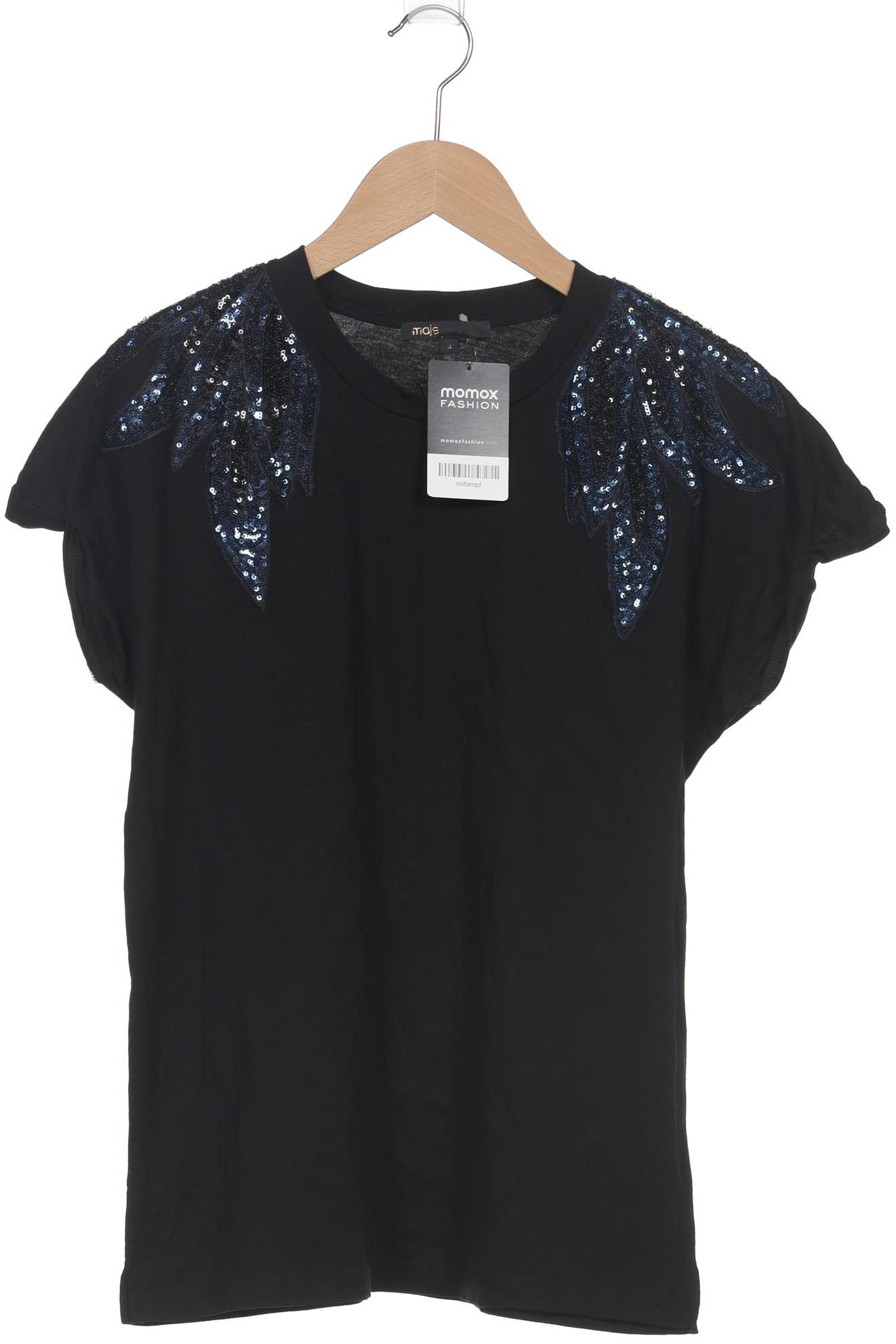 

maje Damen T-Shirt, schwarz, Gr. 42
