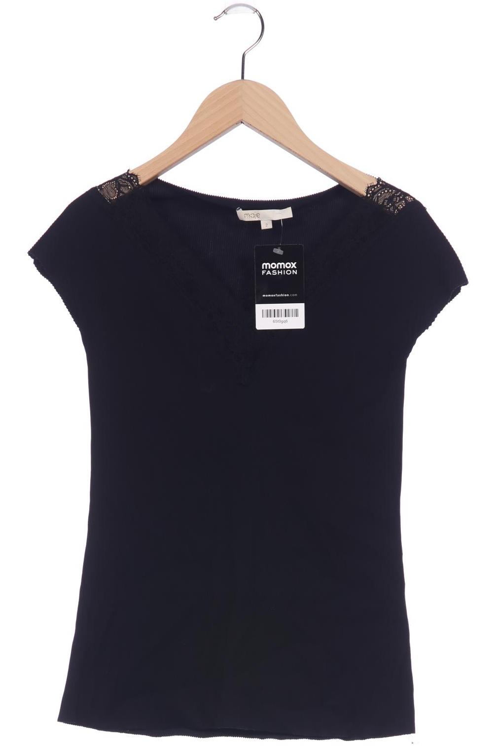 

maje Damen T-Shirt, schwarz, Gr. 38
