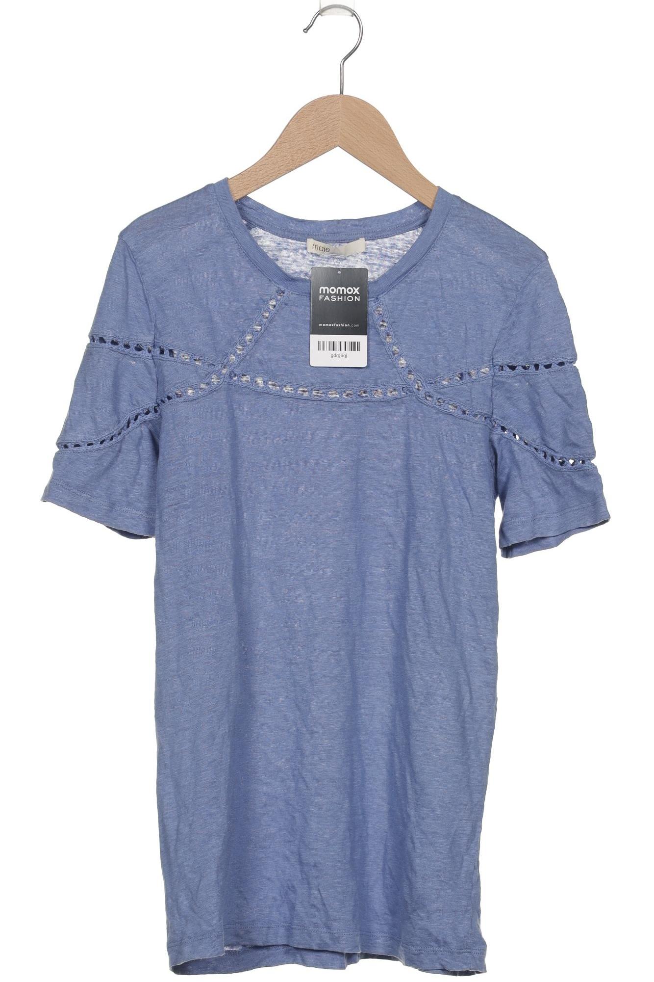 

maje Damen T-Shirt, blau, Gr. 38