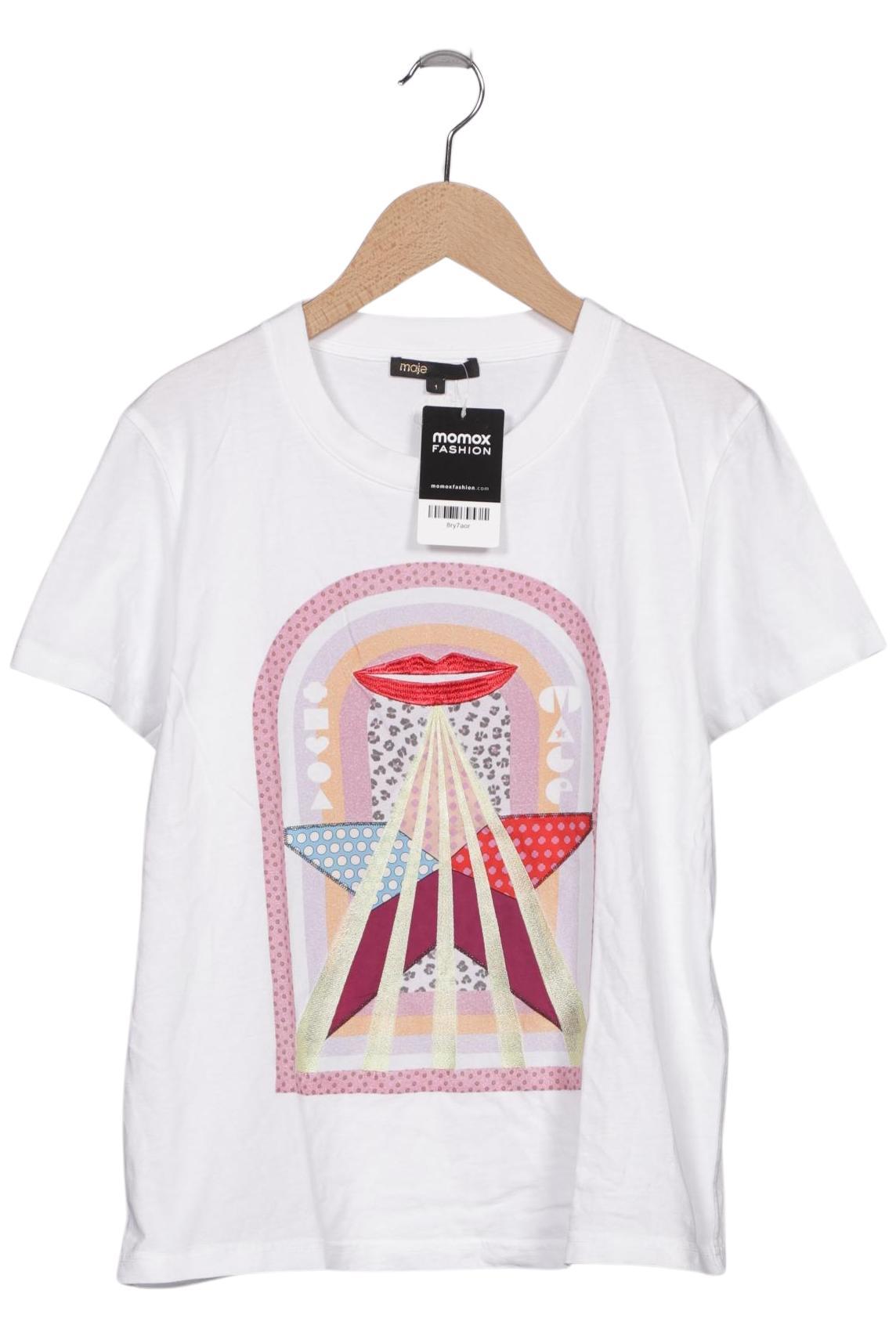 

maje Damen T-Shirt, weiß, Gr. 36
