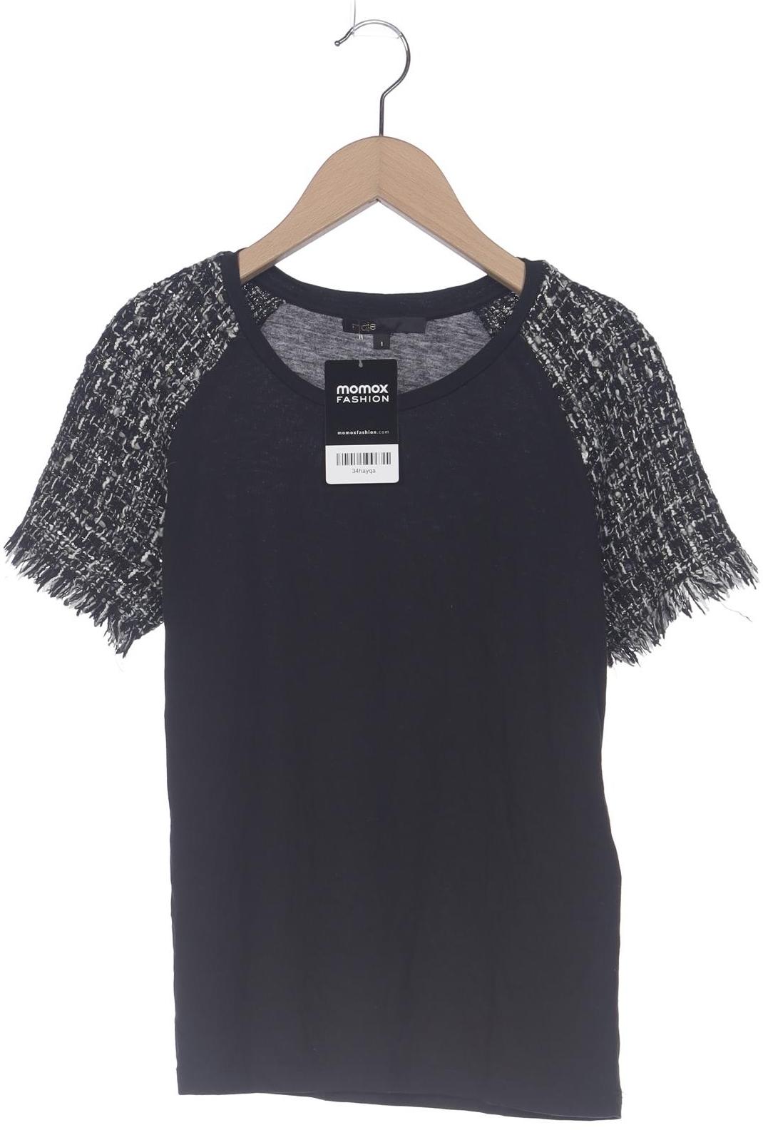 

maje Damen T-Shirt, schwarz, Gr. 36