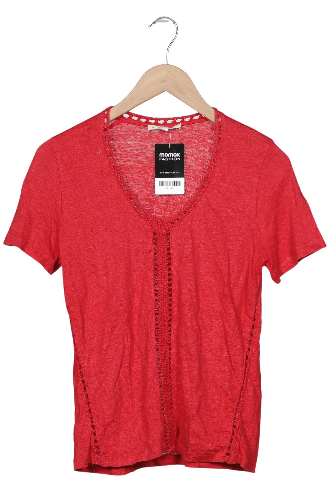 

maje Damen T-Shirt, rot, Gr. 36