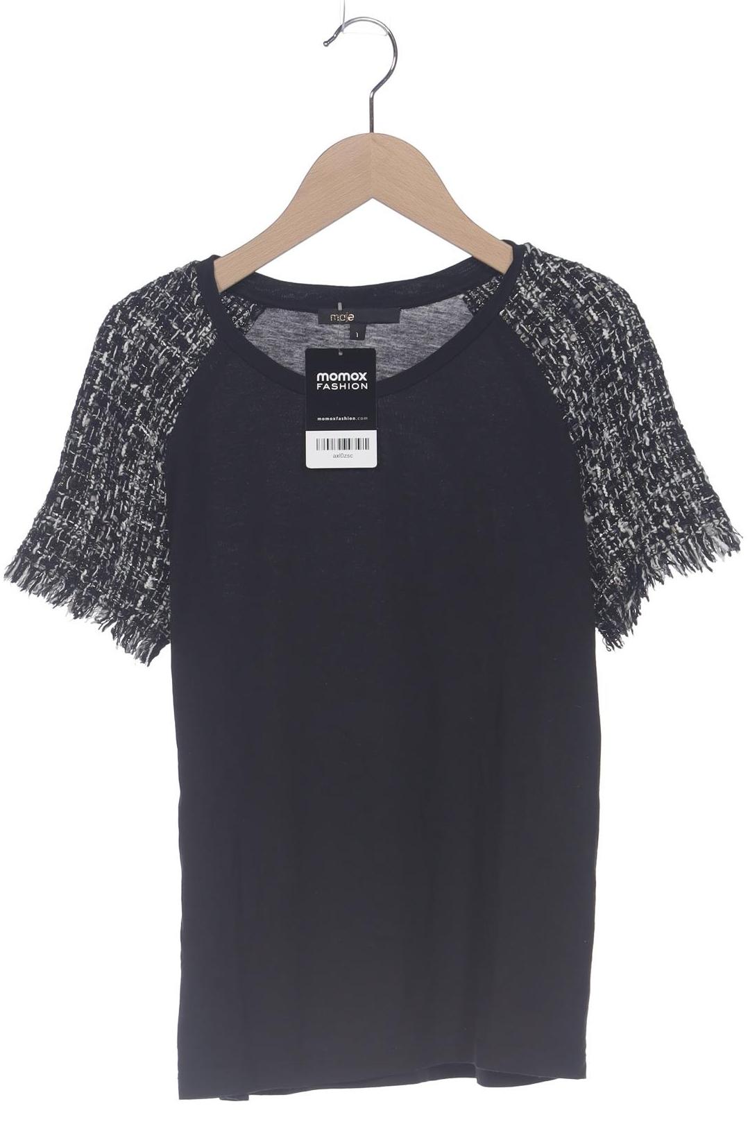 

maje Damen T-Shirt, schwarz, Gr. 36