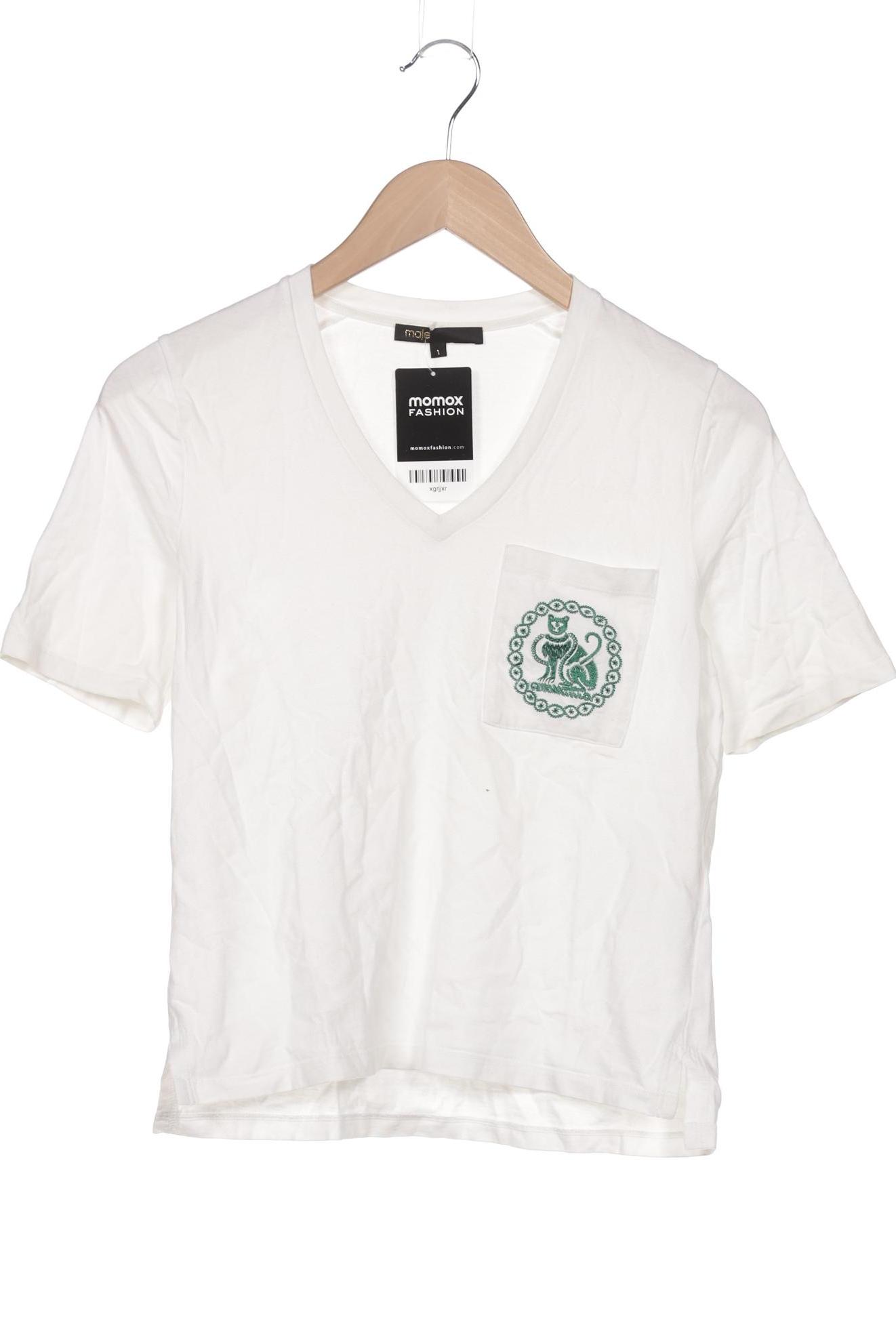 

maje Damen T-Shirt, weiß, Gr. 36