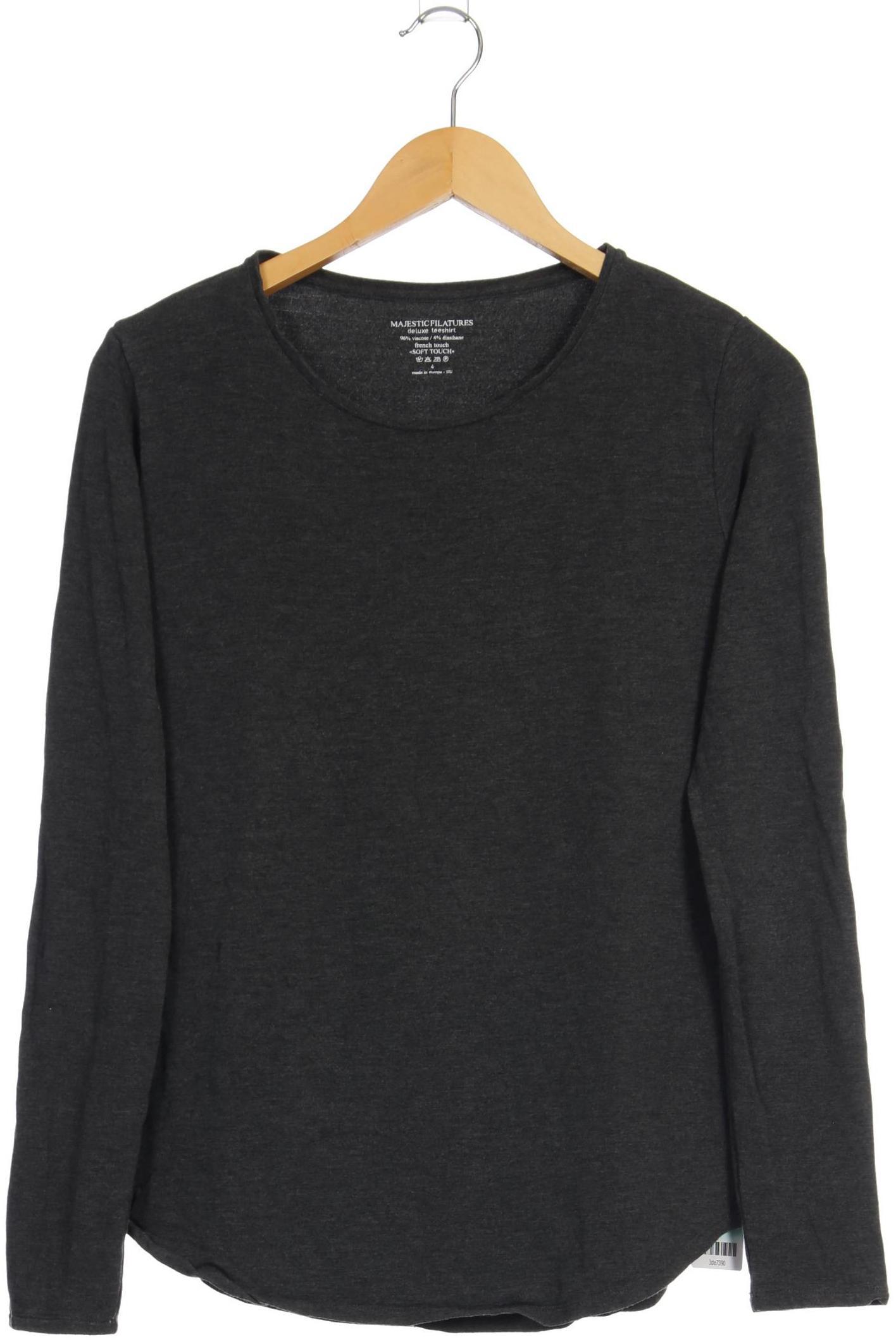 

Majestic Filatures Damen Langarmshirt, grau, Gr.