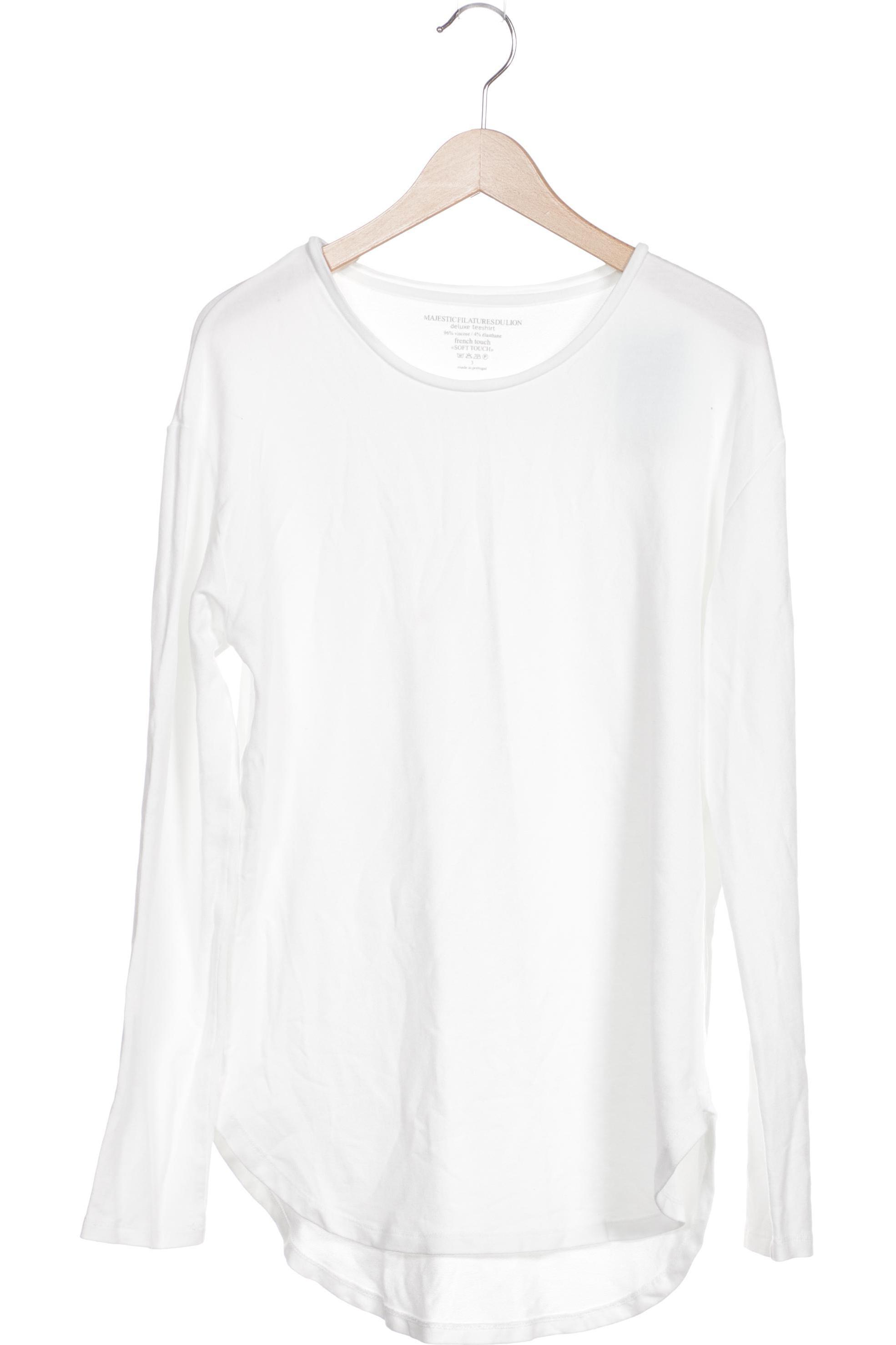 

Majestic Filatures Damen Langarmshirt, weiß, Gr.