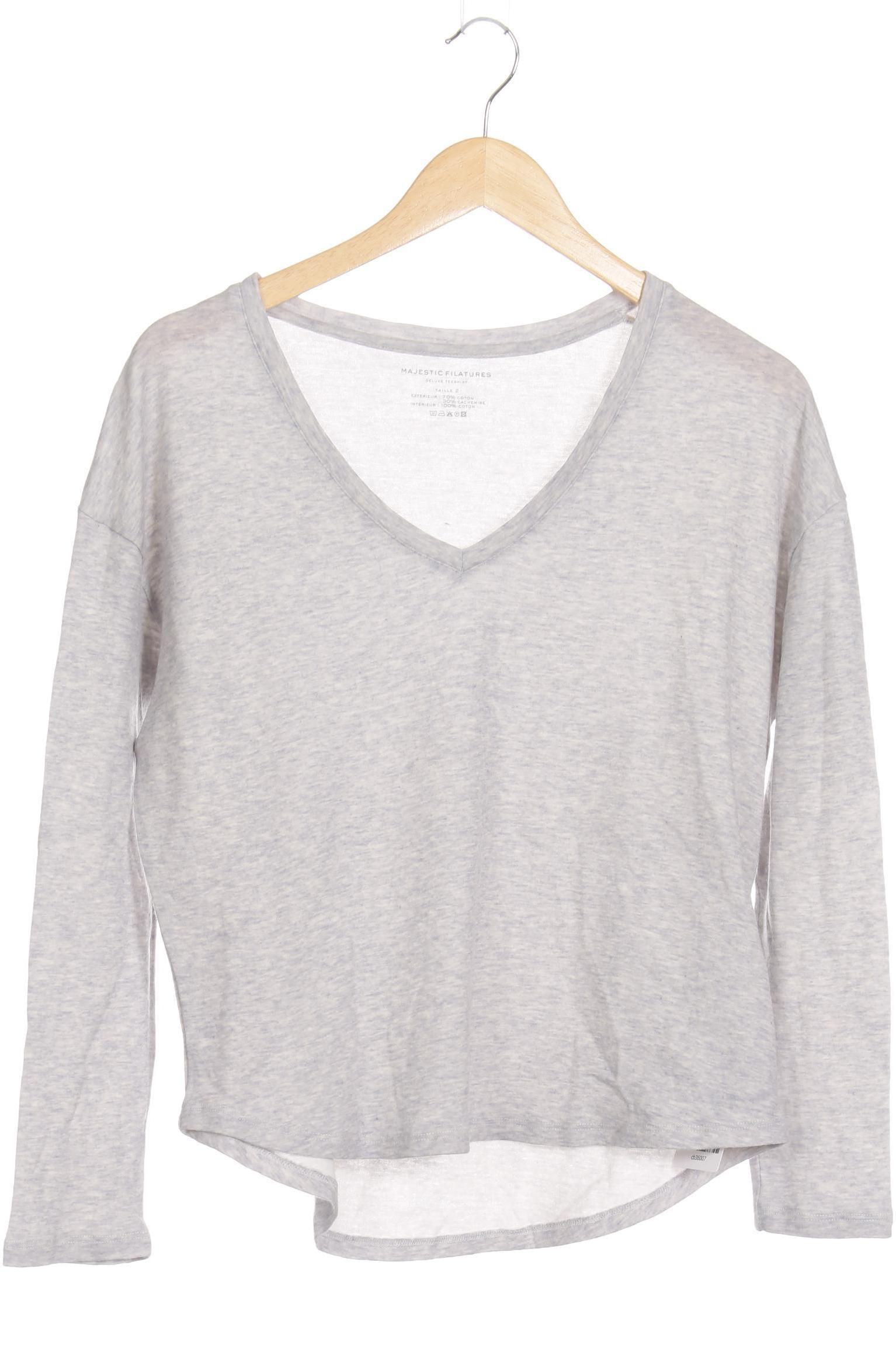 

Majestic Filatures Damen Langarmshirt, blau, Gr.