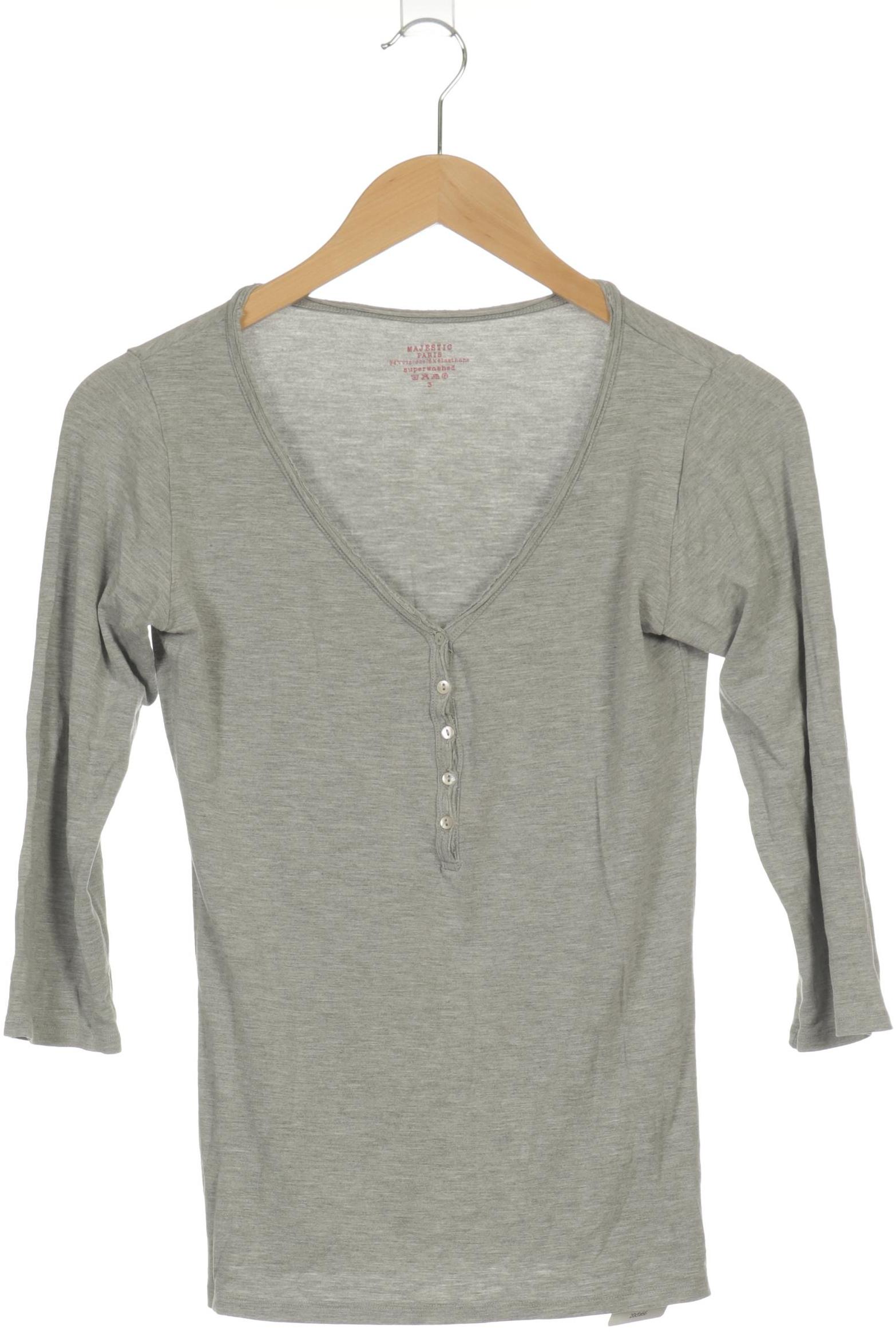 

Majestic Damen Langarmshirt, grau, Gr.