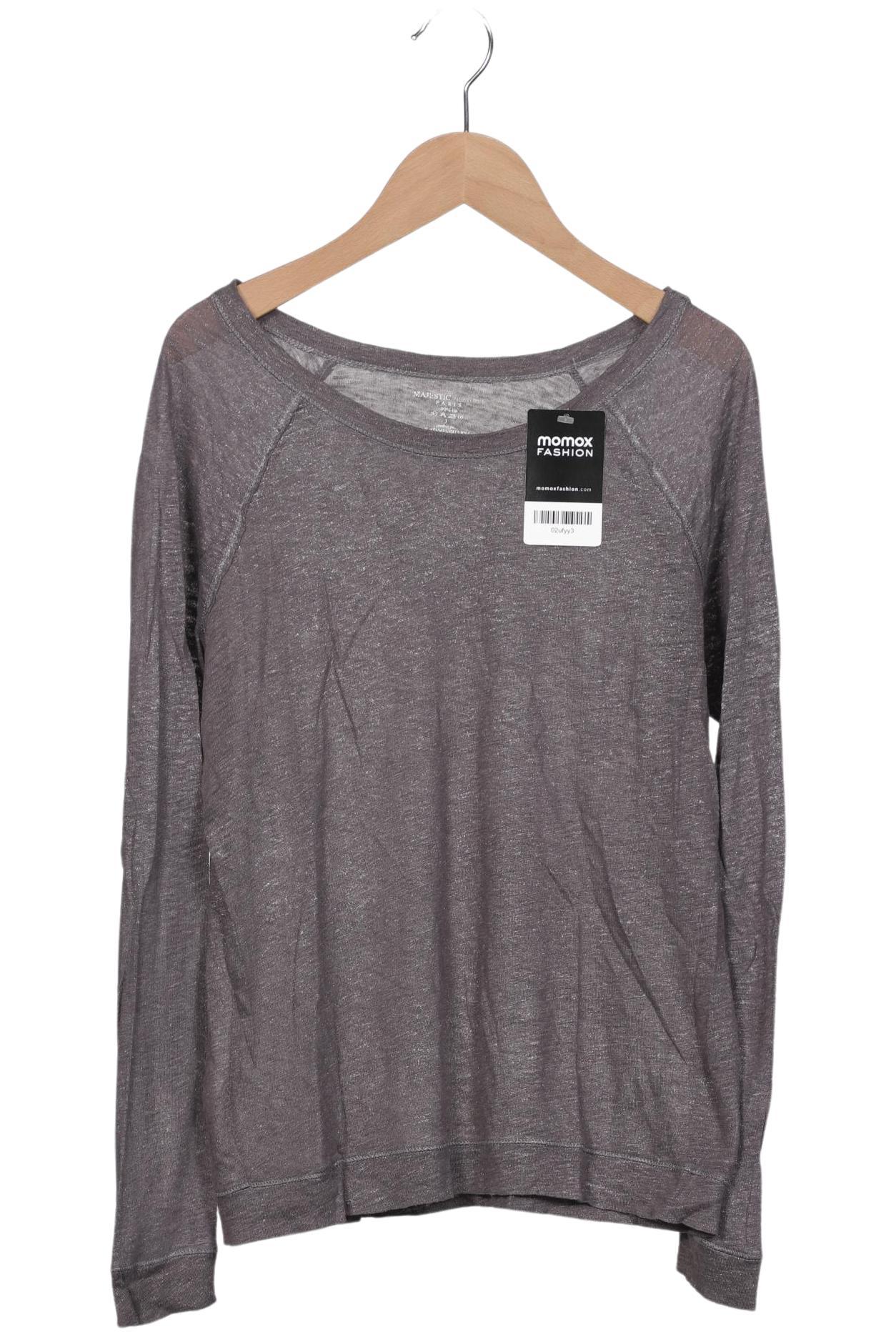 

Majestic Filatures Damen Langarmshirt, grau, Gr. 36