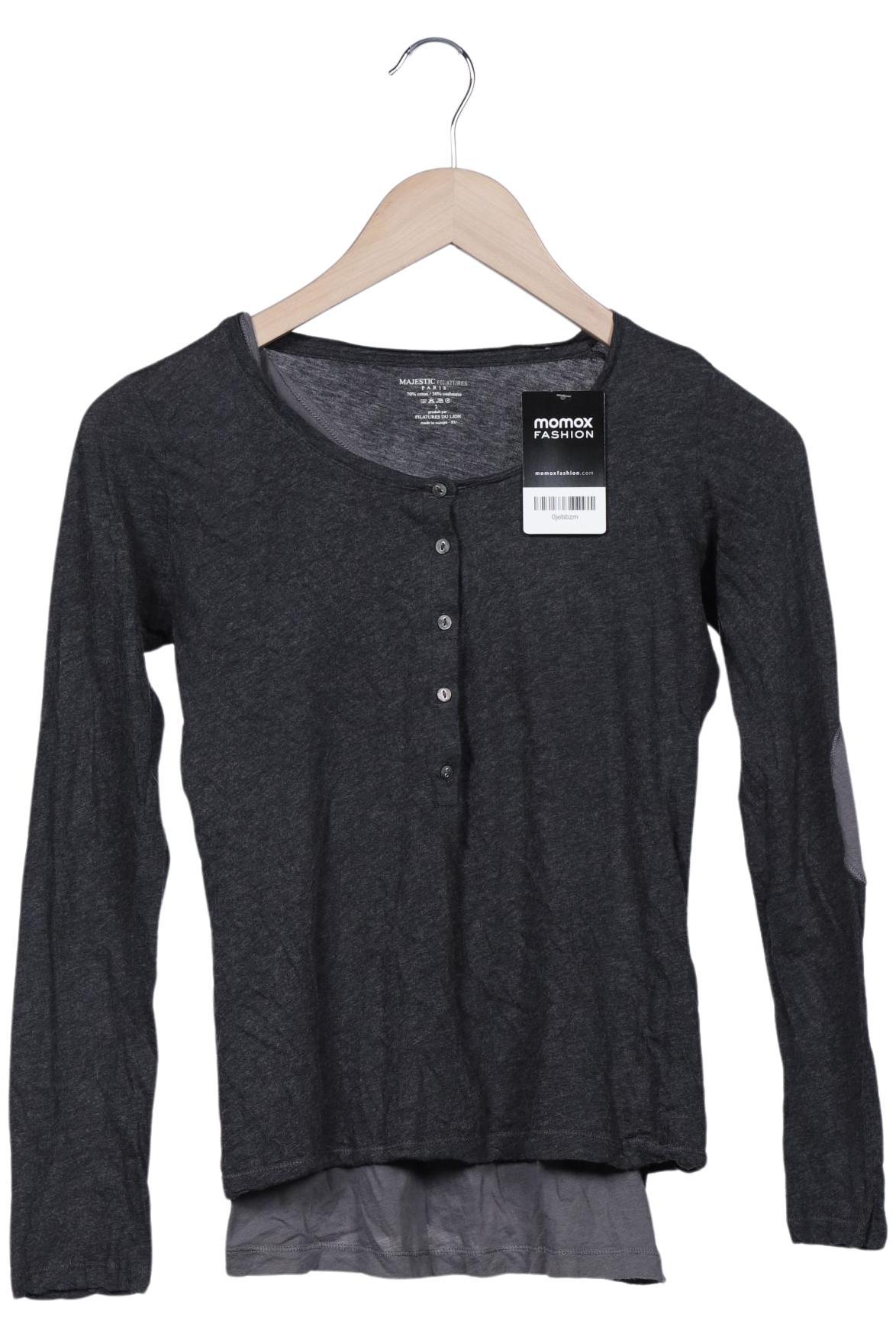 

Majestic Filatures Damen Langarmshirt, grau, Gr. 34