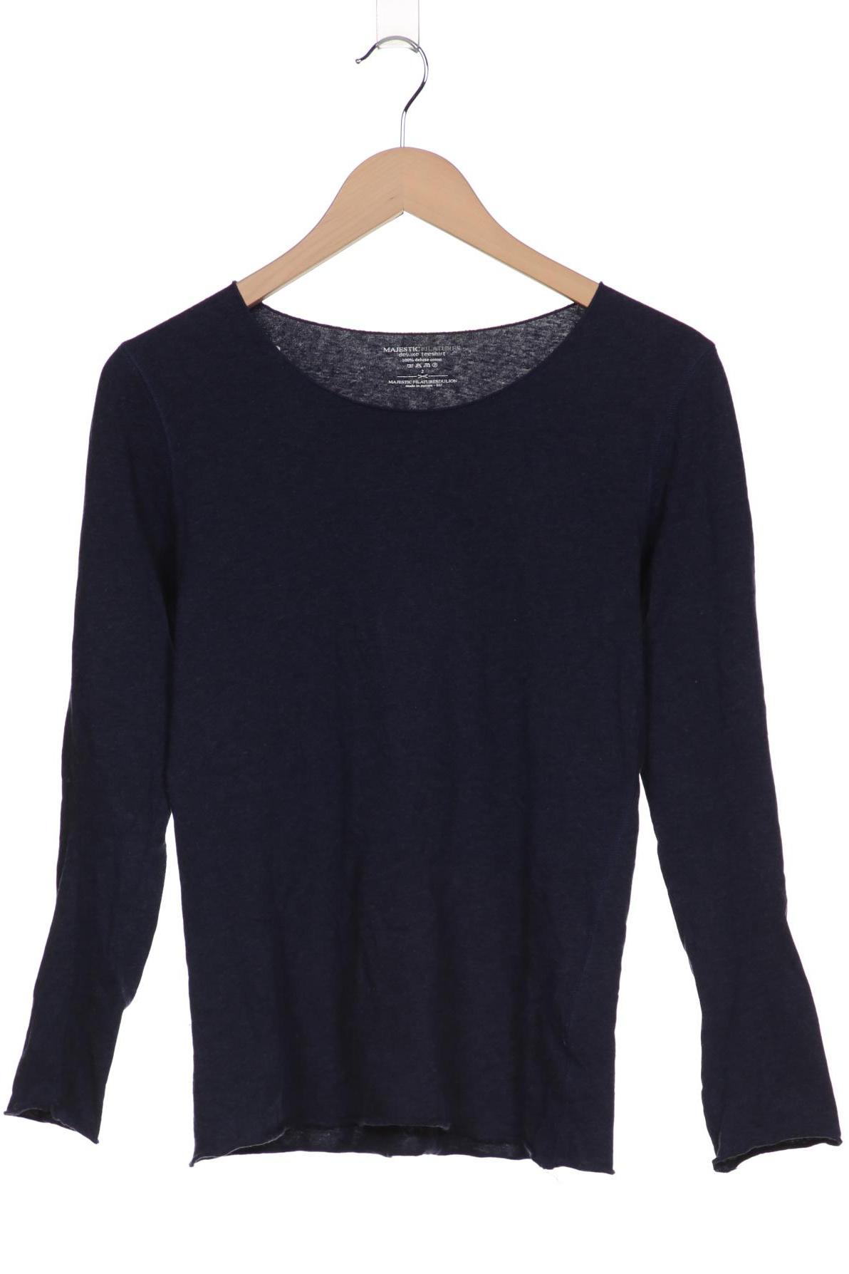 

Majestic Filatures Damen Langarmshirt, marineblau