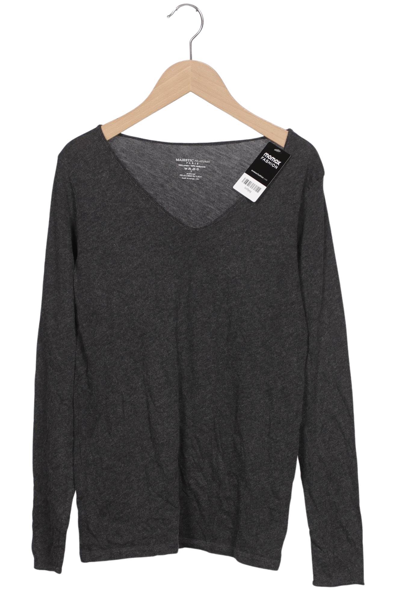 

Majestic Filatures Damen Langarmshirt, grau, Gr. 34
