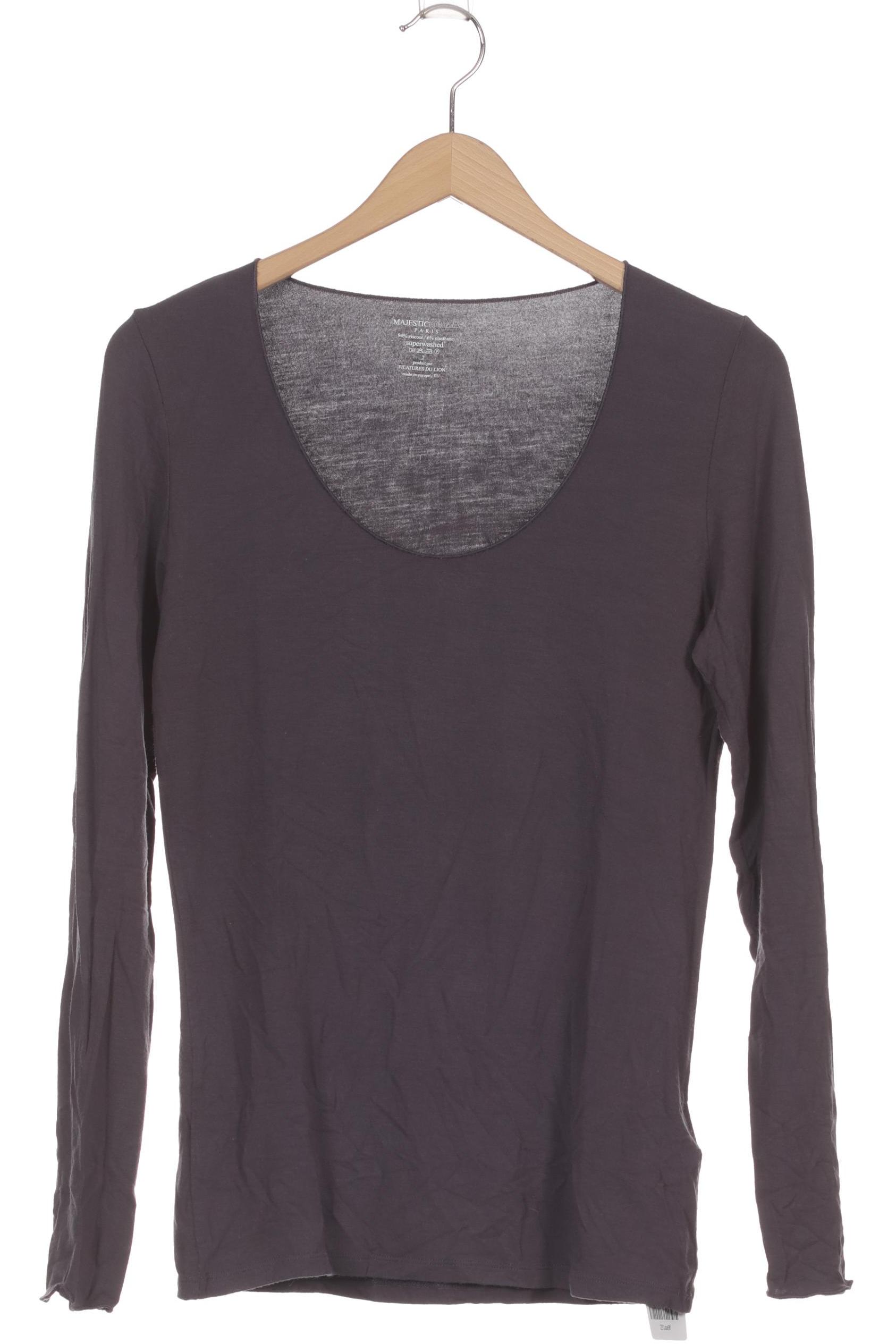 

Majestic Filatures Damen Langarmshirt, grau, Gr.