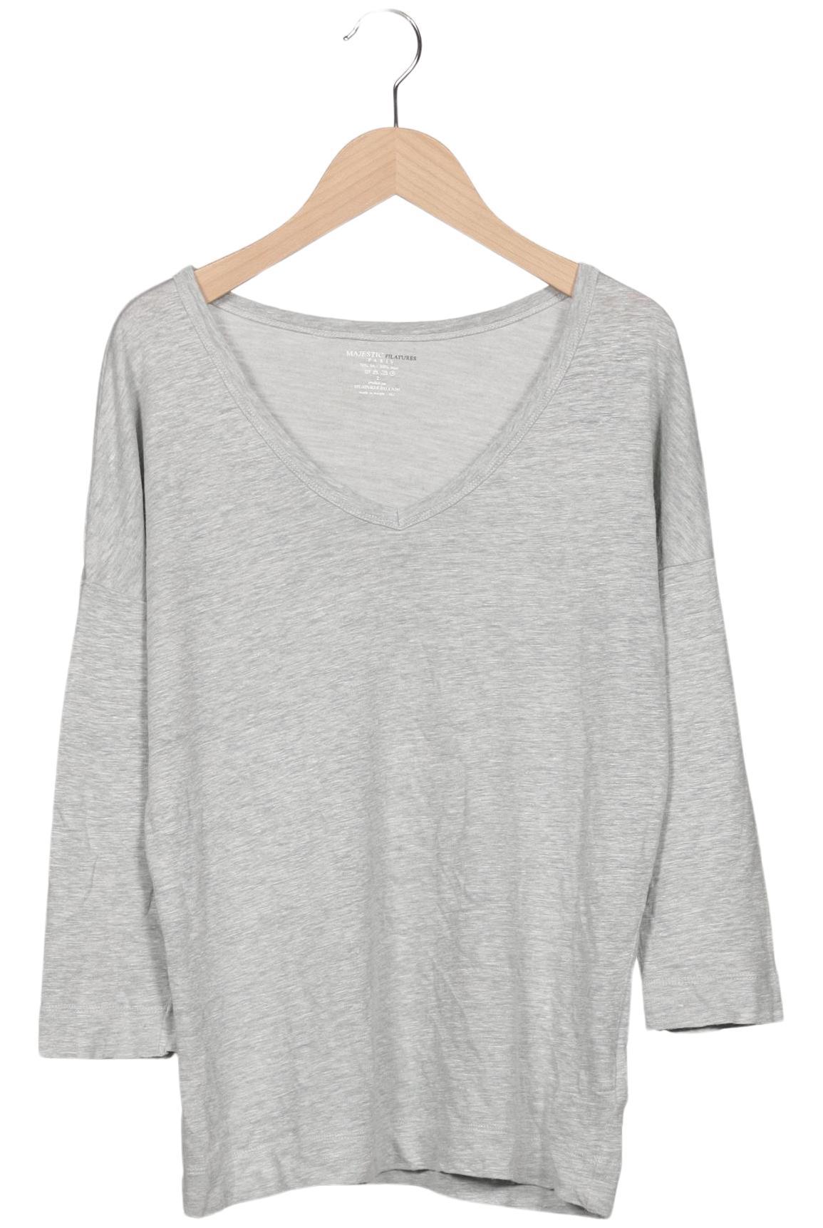 

Majestic Filatures Damen Langarmshirt, grau, Gr. 38