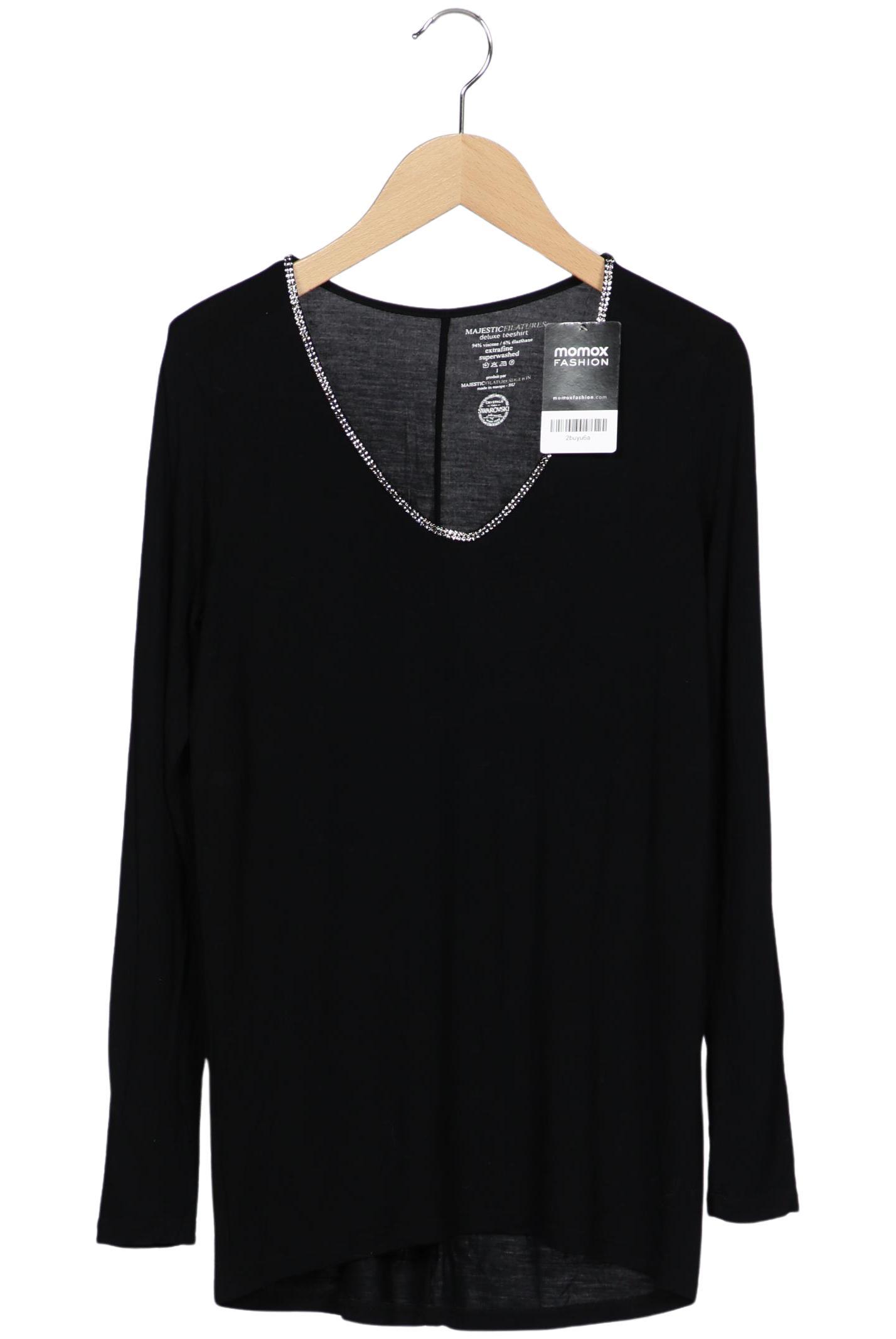 

Majestic Filatures Damen Langarmshirt, schwarz, Gr. 32