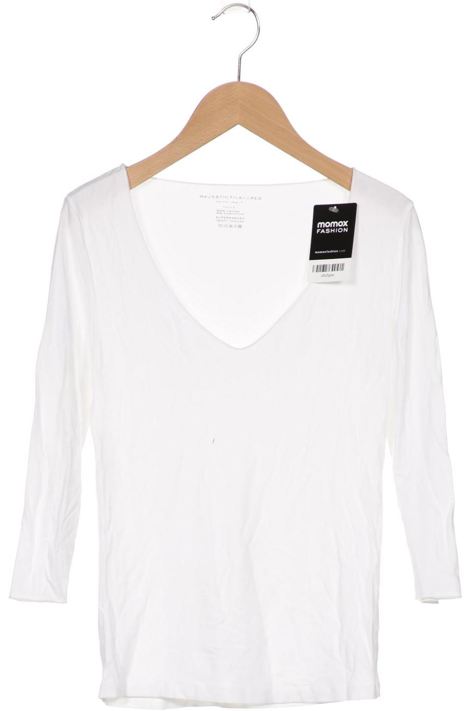 

Majestic Filatures Damen Langarmshirt, weiß