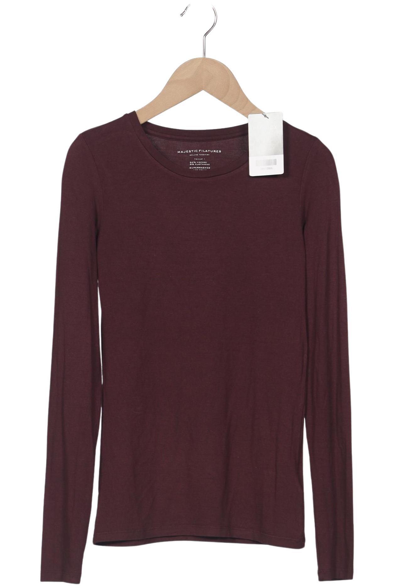 

Majestic Filatures Damen Langarmshirt, bordeaux, Gr. 32