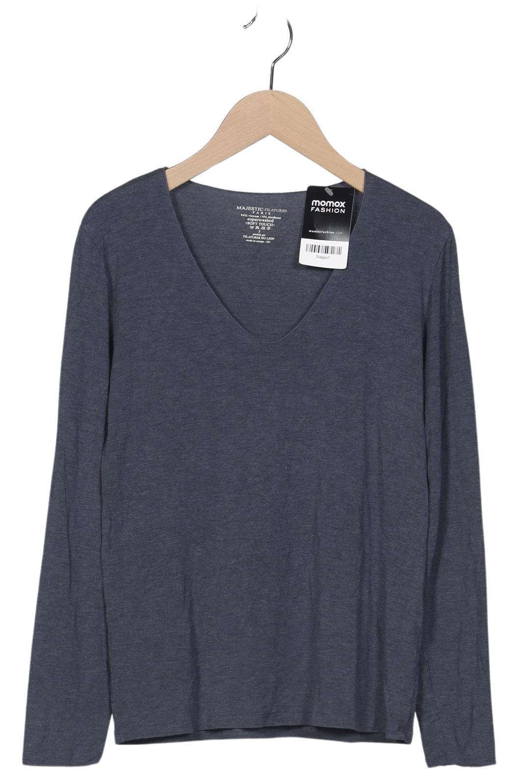 

Majestic Filatures Damen Langarmshirt, marineblau, Gr. 36