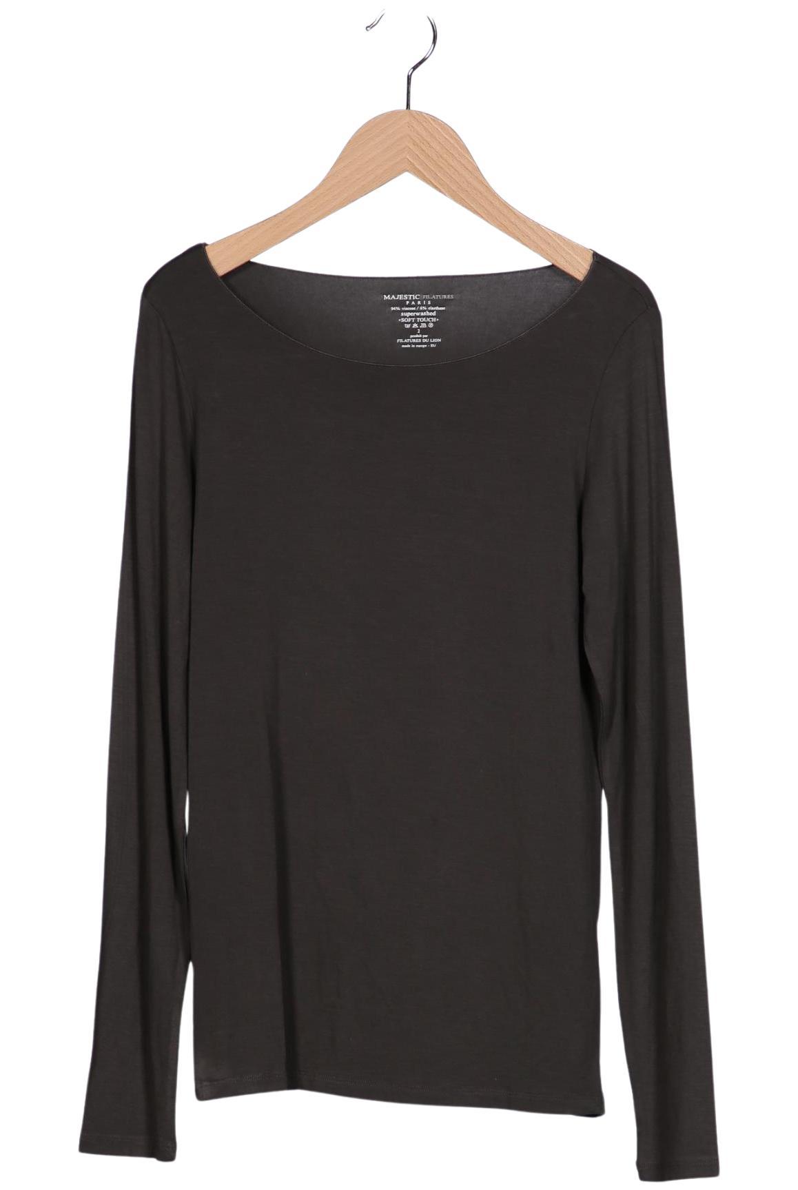 

Majestic Filatures Damen Langarmshirt, grau, Gr. 34