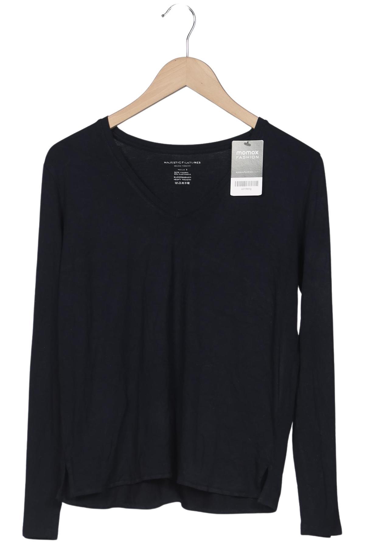 

Majestic Filatures Damen Langarmshirt, marineblau, Gr. 36