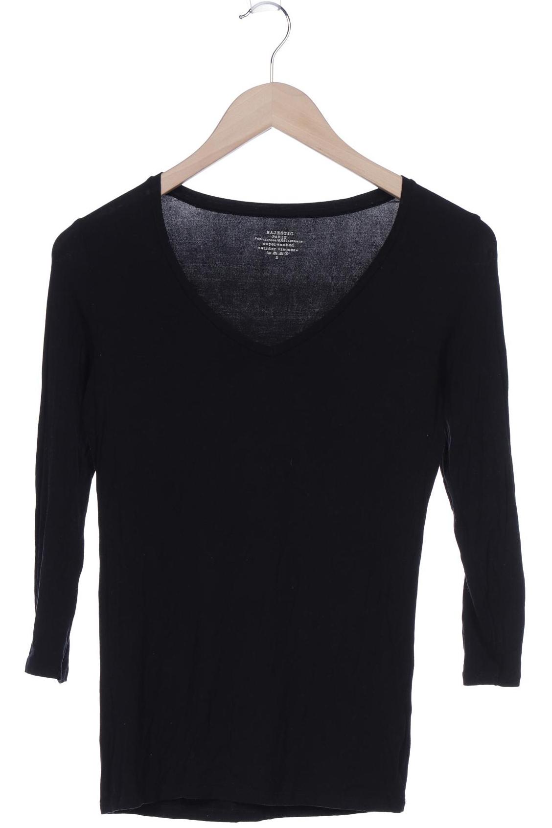 

Majestic Filatures Damen Langarmshirt, schwarz