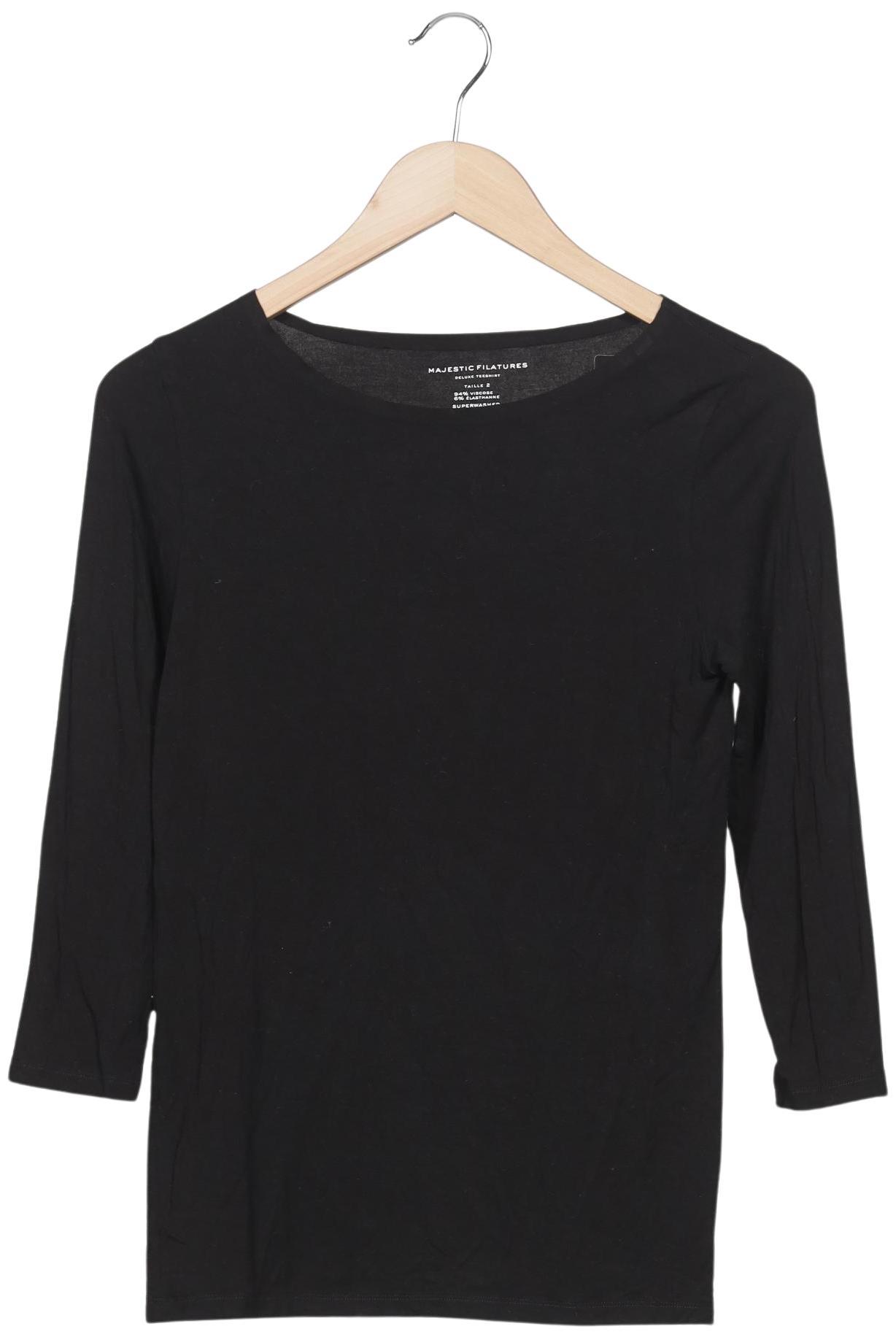 

Majestic Filatures Damen Langarmshirt, schwarz, Gr. 34