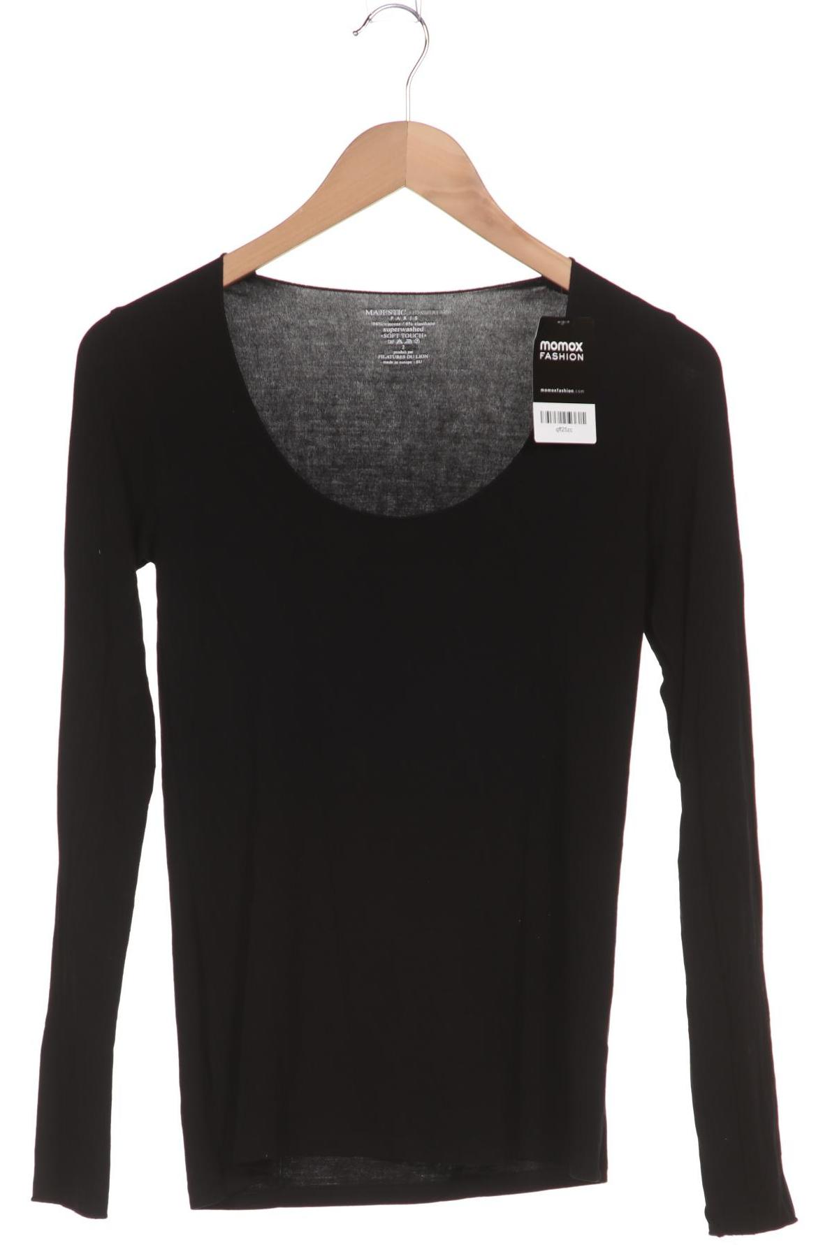 

Majestic Filatures Damen Langarmshirt, schwarz, Gr. 34
