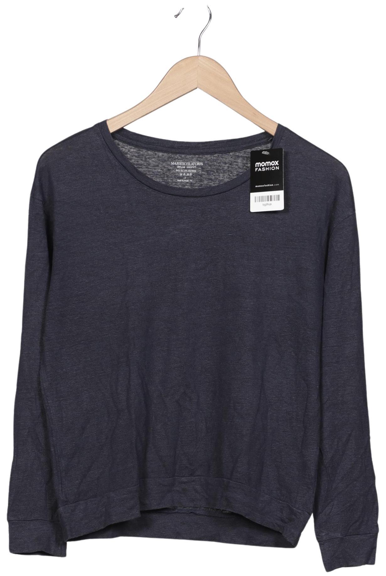 

Majestic Filatures Damen Langarmshirt, marineblau, Gr. 34