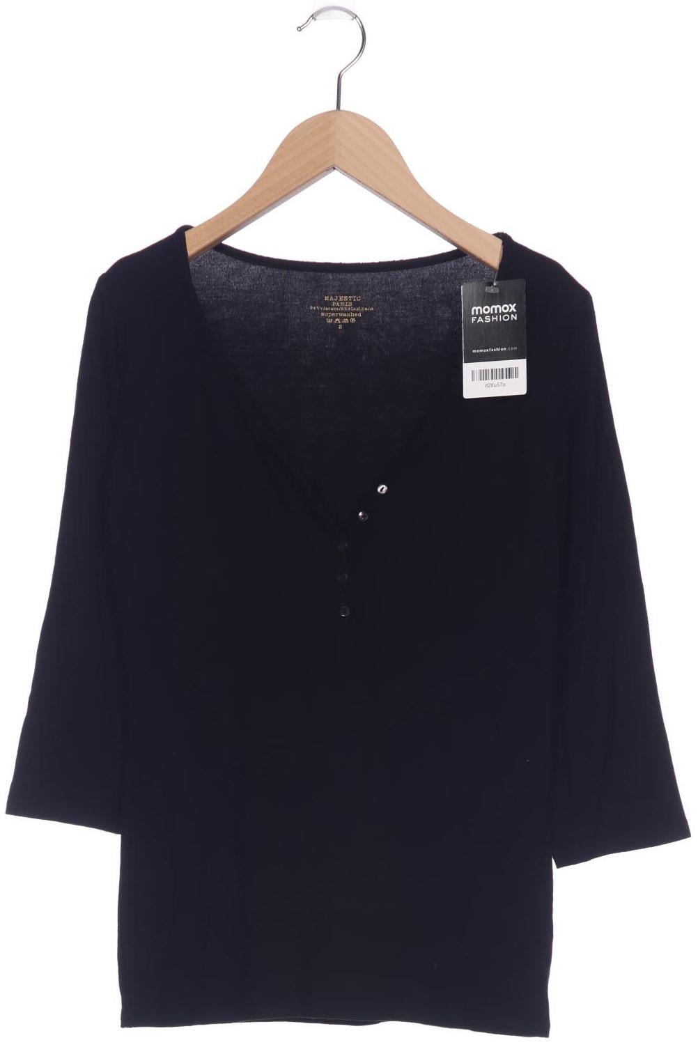 

Majestic Filatures Damen Langarmshirt, schwarz, Gr. 34