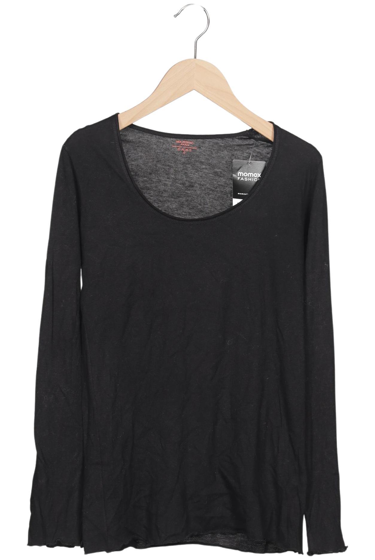 

Majestic Filatures Damen Langarmshirt, schwarz, Gr. 34