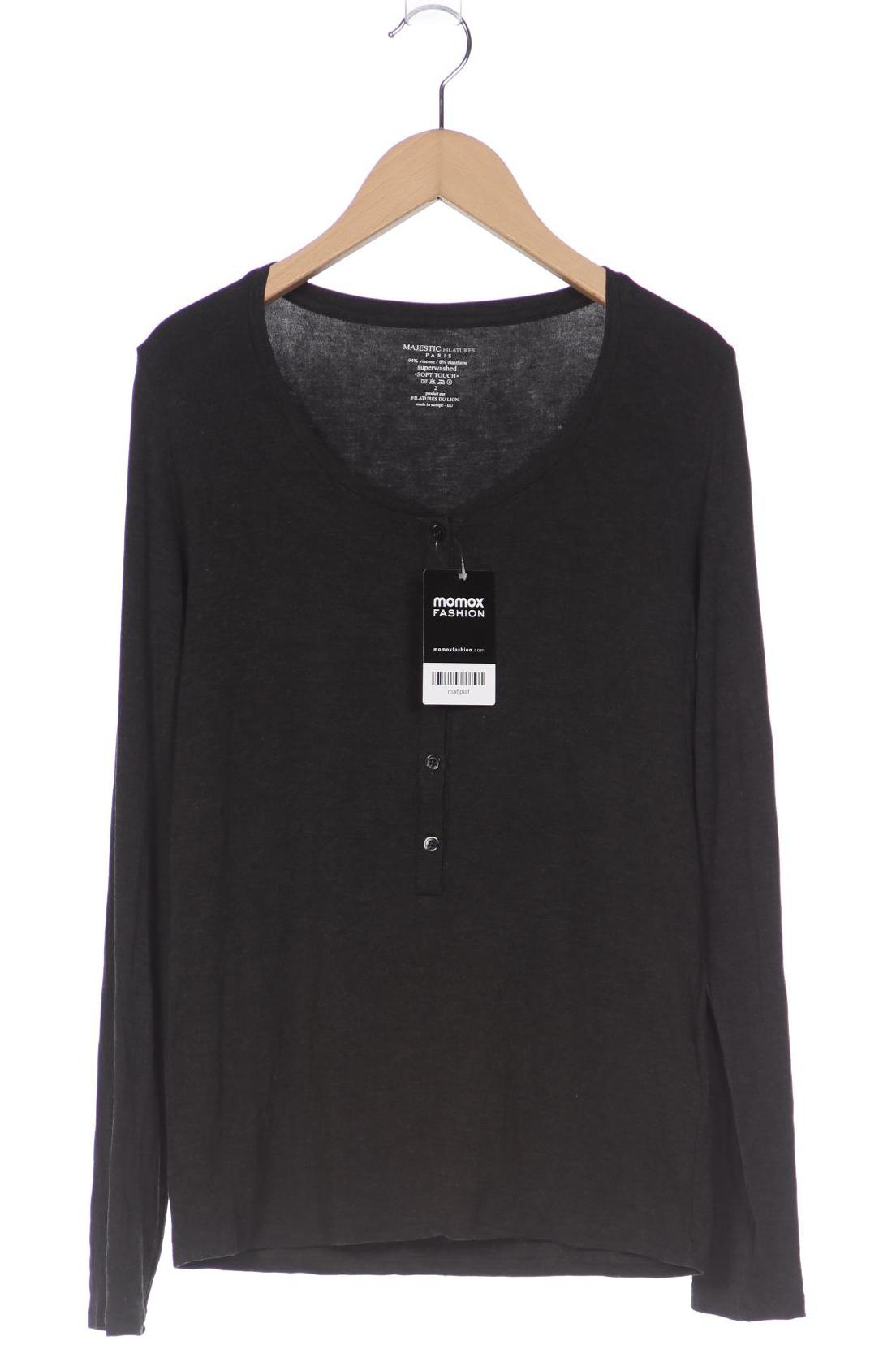

Majestic Filatures Damen Langarmshirt, grau, Gr. 34