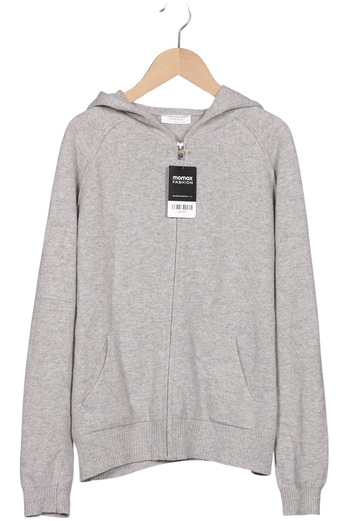 

Majestic Filatures Damen Kapuzenpullover, grau, Gr. 34
