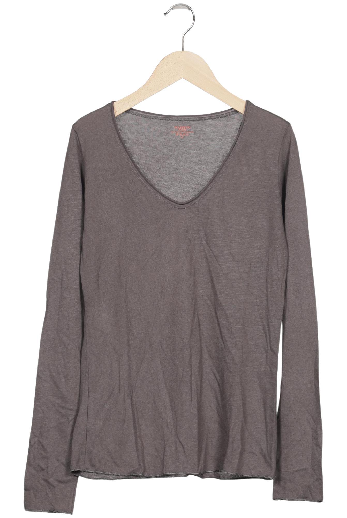 

Majestic Filatures Damen Langarmshirt, grau, Gr. 34