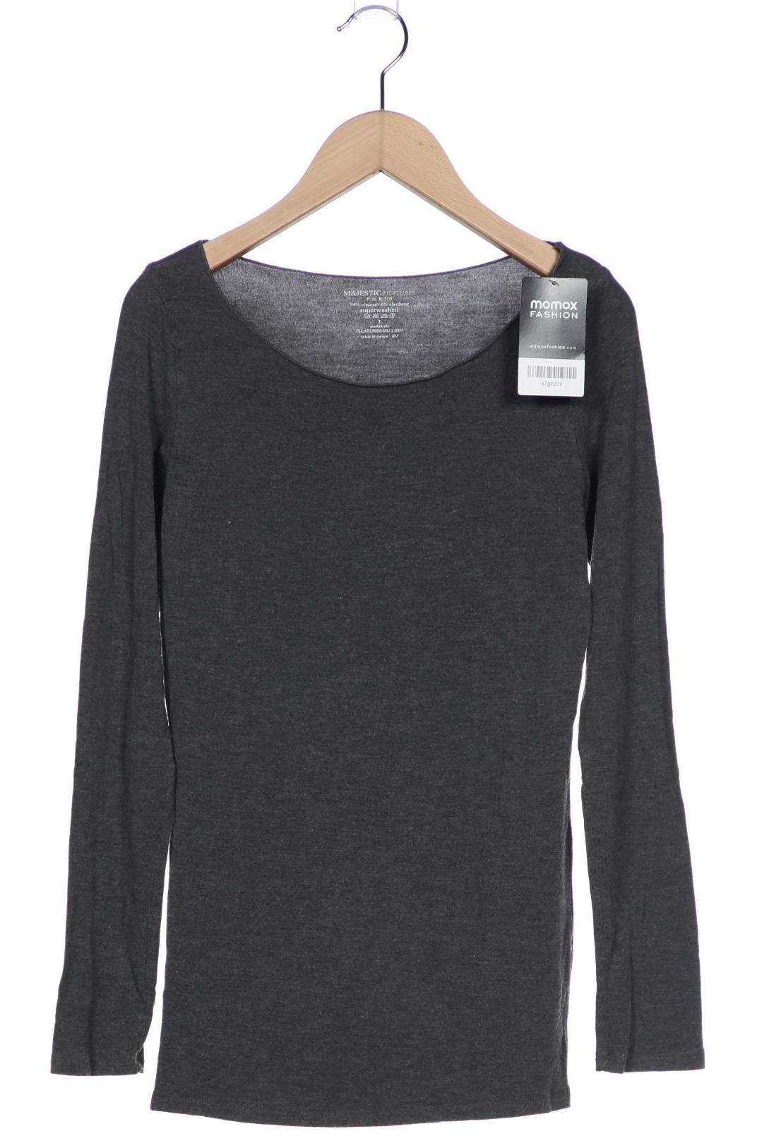 

Majestic Filatures Damen Langarmshirt, grau, Gr. 34