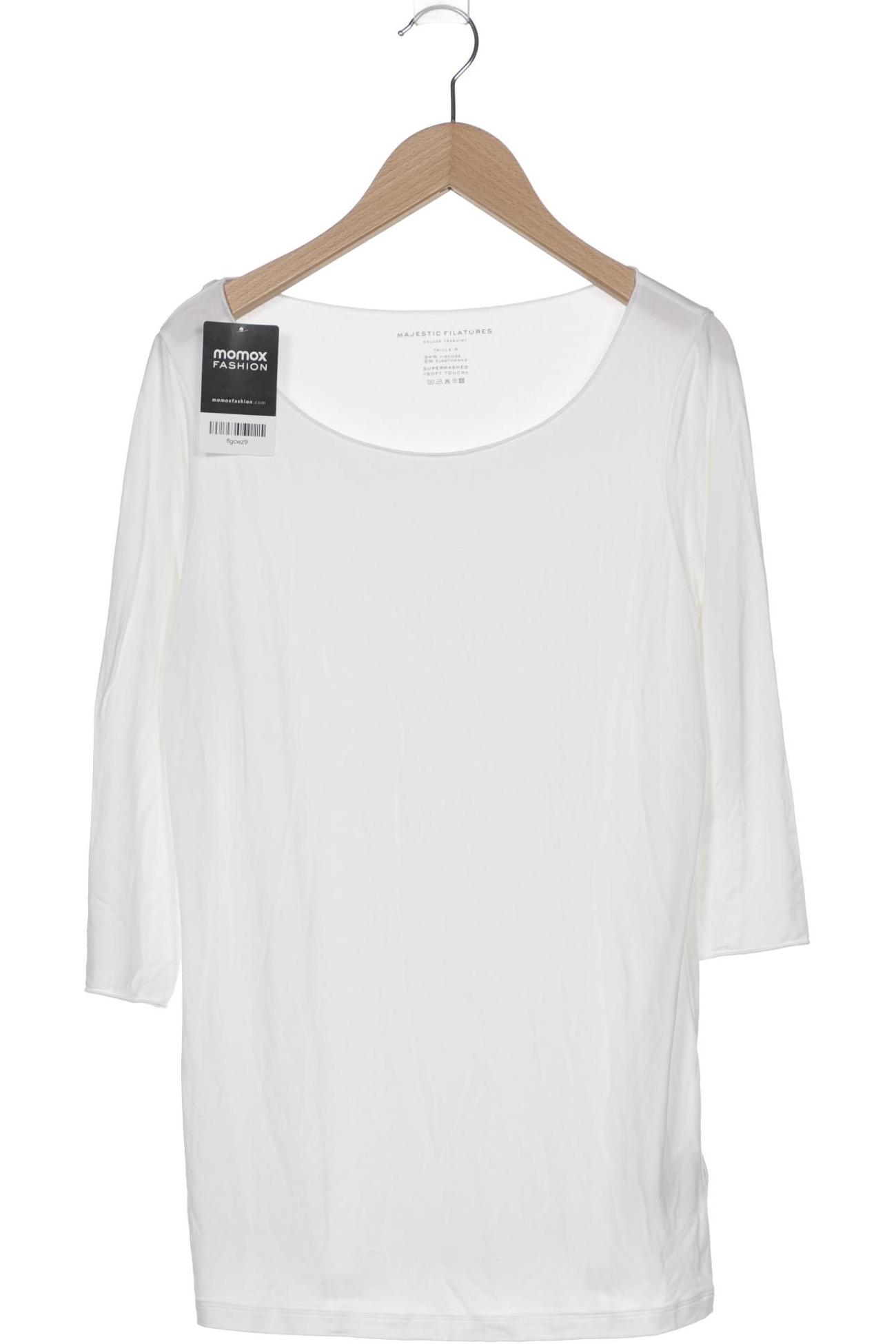 

Majestic Filatures Damen Langarmshirt, weiß, Gr. 38
